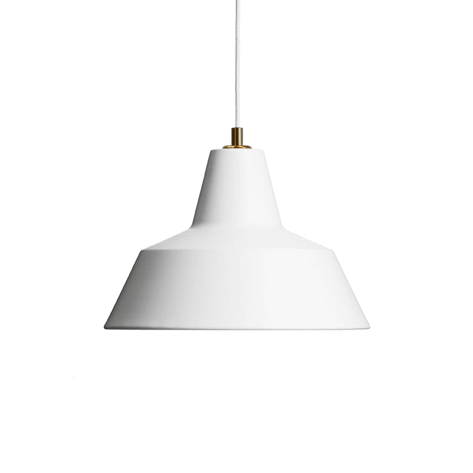 Workshop W3 pendellampe, matt hvit, aluminium, E27 – Made By Hand - Spisestue - Design - Med en lyskilde