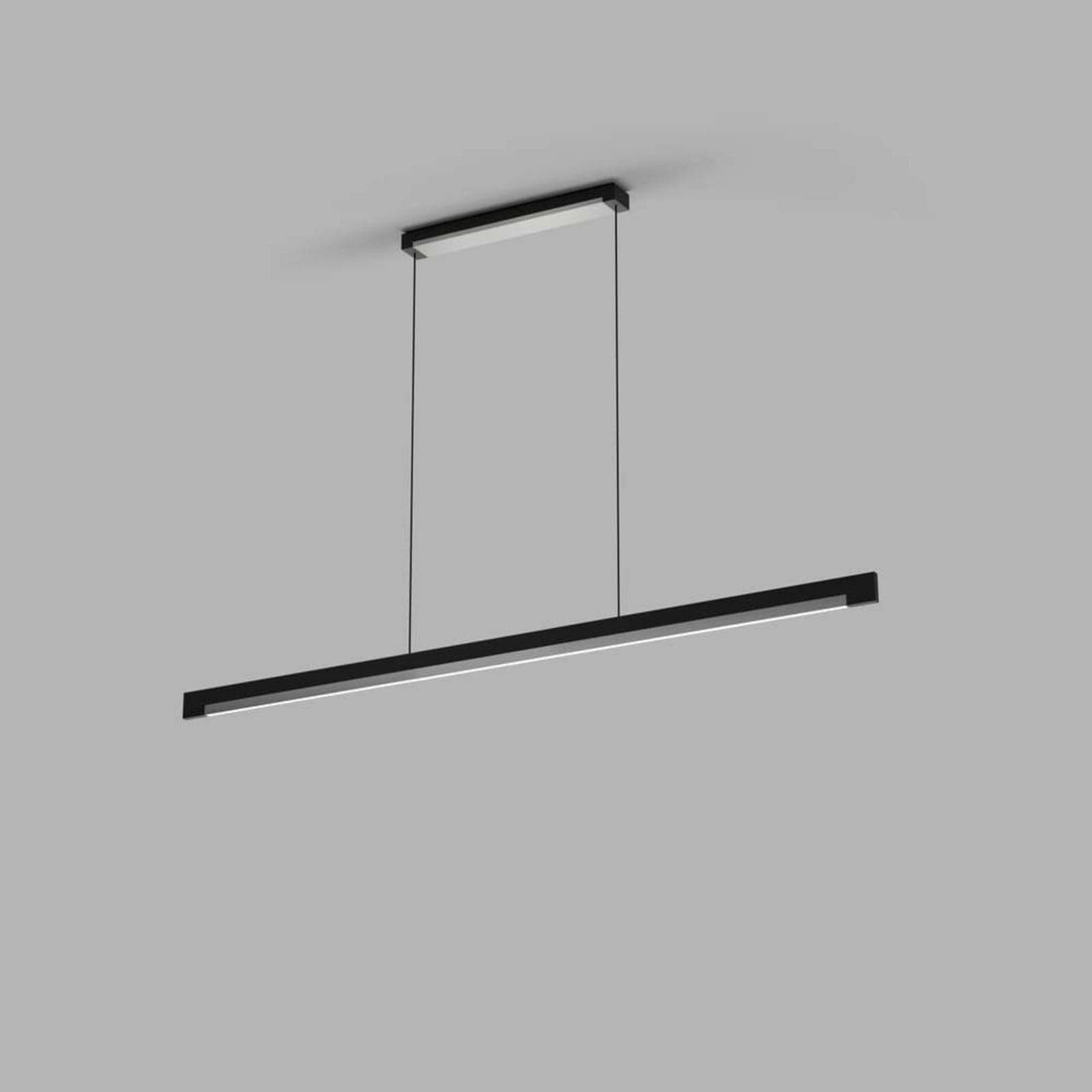 Inlay S1400 Linear hengende lampe, svart/sølv - Light-Point - Spisestue - Aluminium