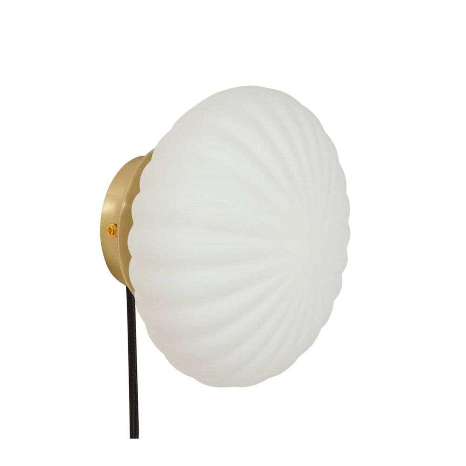 Kumu Vegglampe Ø18 Opal/Brass - Hübsch - Stue - Glass