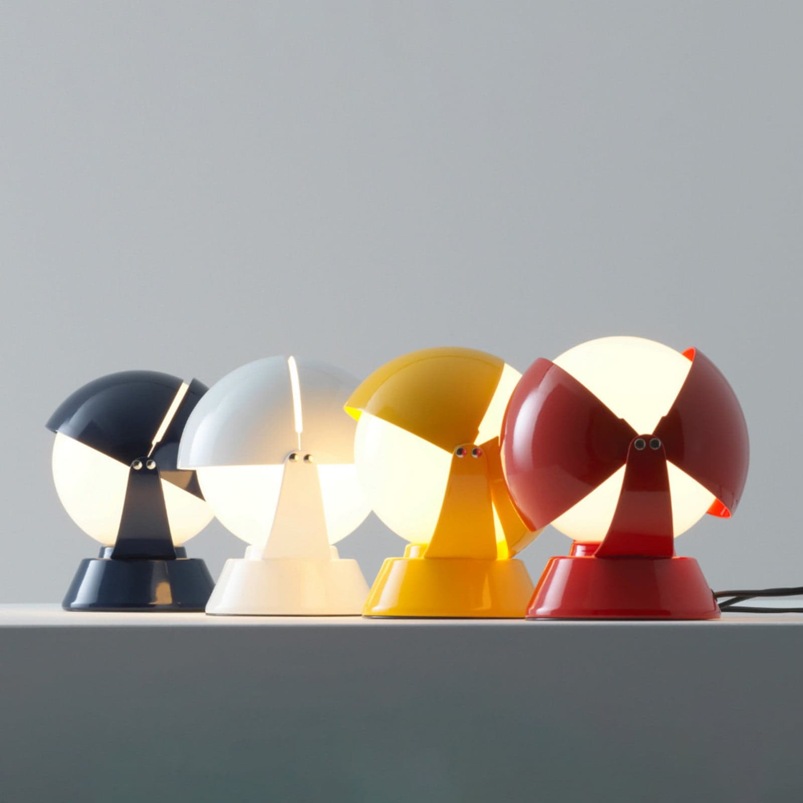 Buonanotte LED-bordlampe, gul, metall - Stilnovo - Stue - Design - Med en lyskilde
