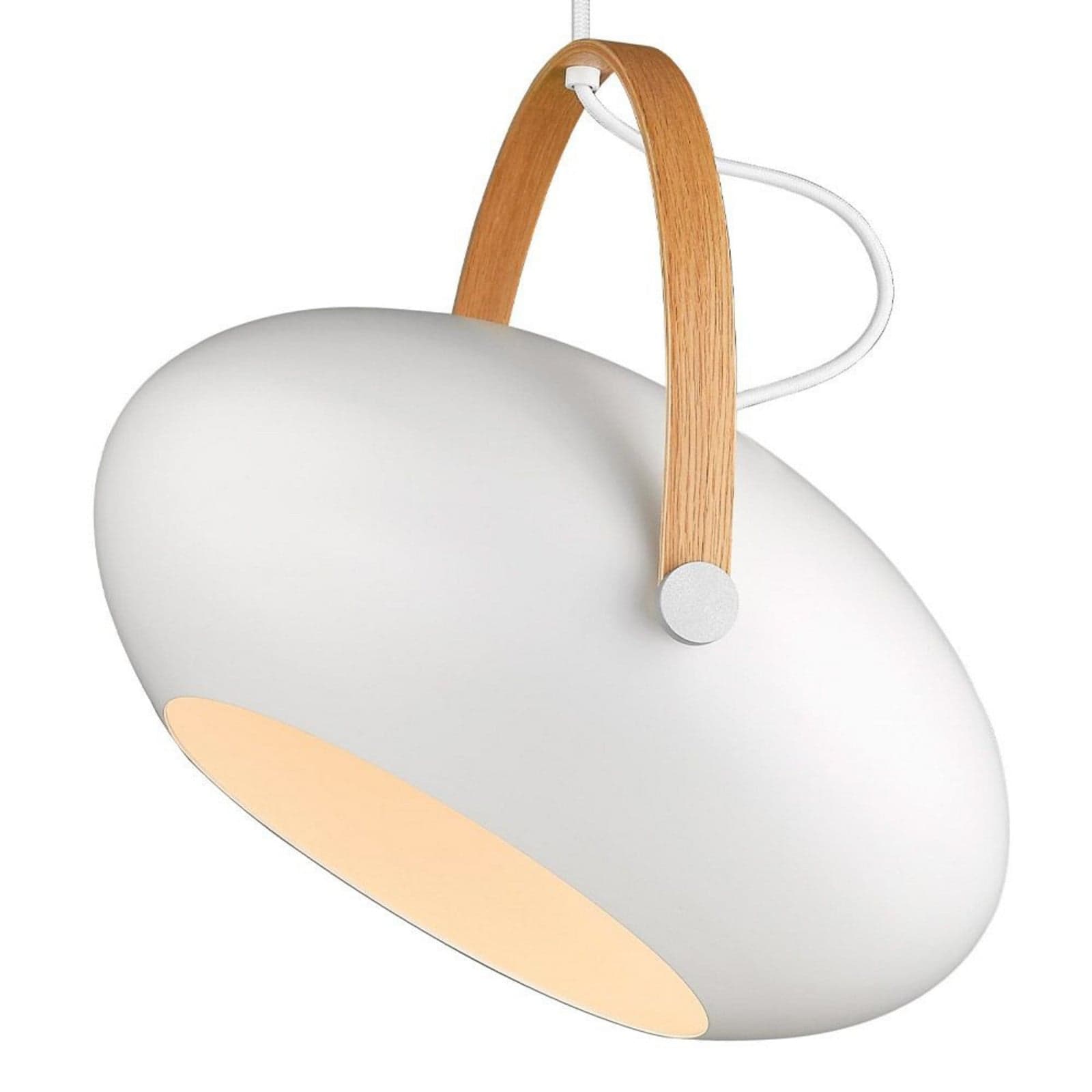 D.C Pendel Ø40 White/Oak - Halo Design - Spisestue - Glass