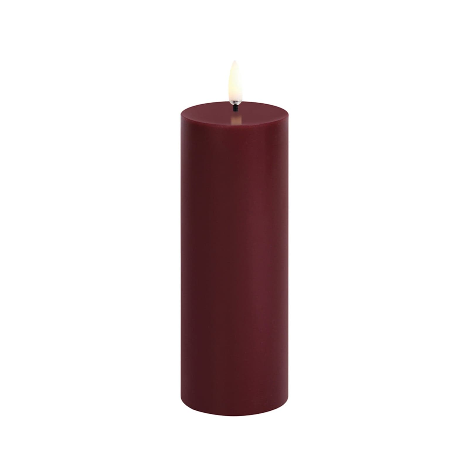 LED-stumpelys 5,8 x 15,2 cm vinrød/glatt – Uyuni Lighting - Stue - Annet