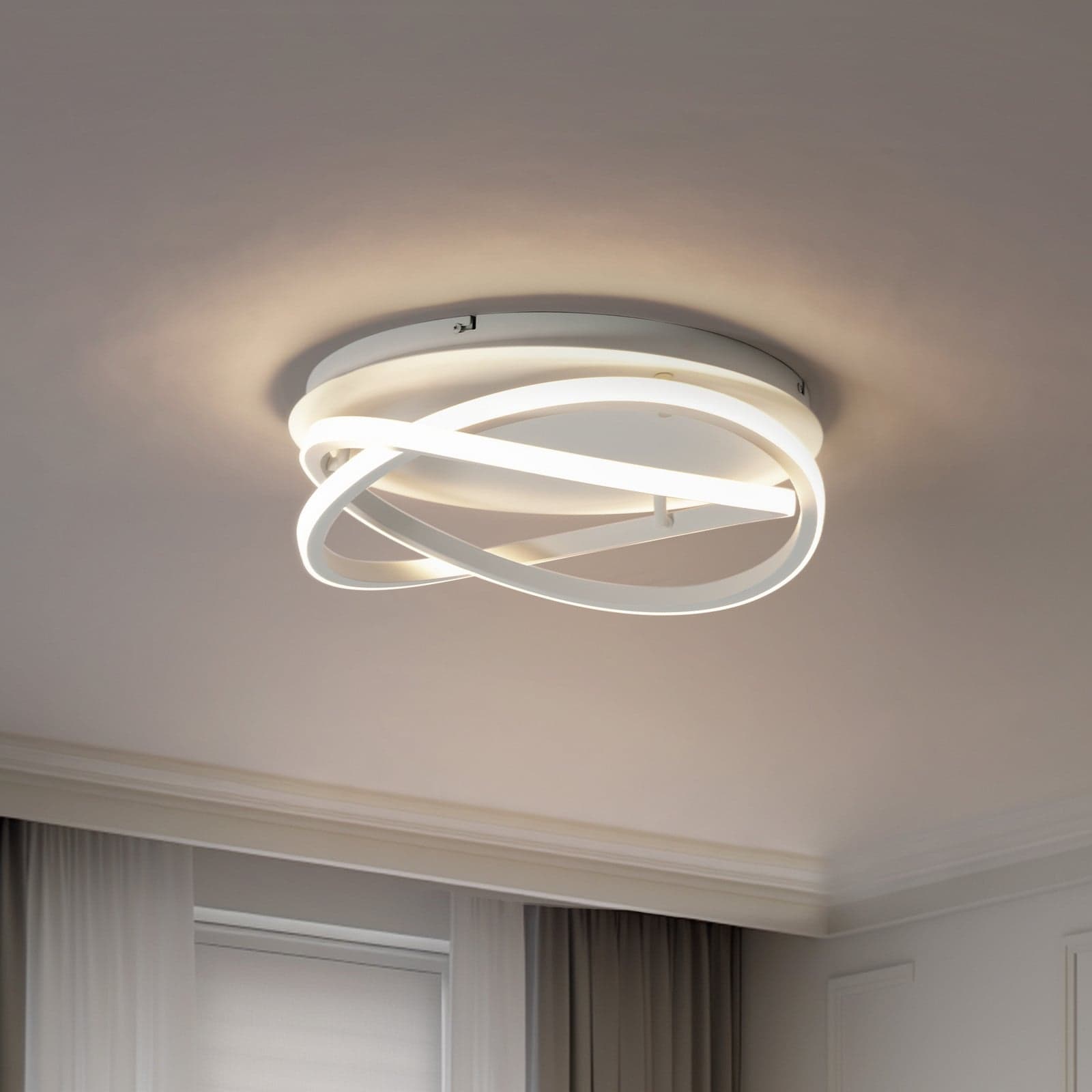 Aldric LED Taklampe Ø45 Hvit - Lucande - Stue - Moderne - Aluminium - Rund