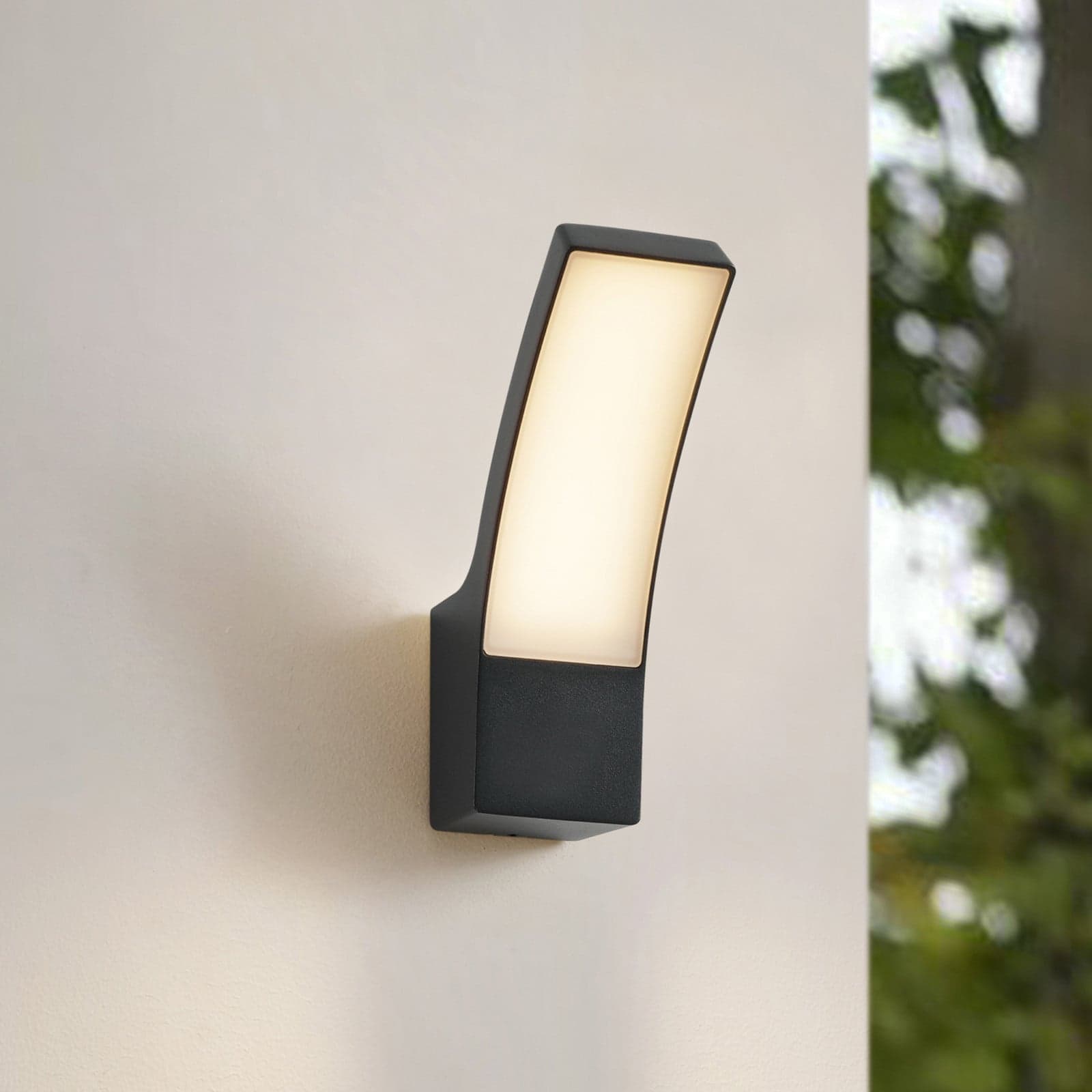Ilvita Utendørs Vegglampe Anthracite - Lindby - Balkong - Moderne - Aluminium - Med en lyskilde