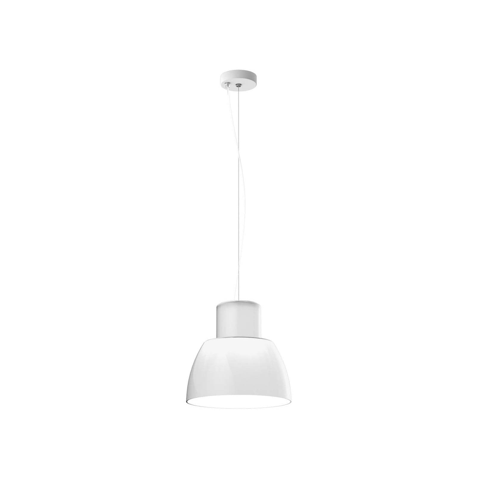 Lorosae hengelampe, hvit, Ø 30 cm, glass, E27 - Nemo Nemo Lighting - Stue - Med en lyskilde