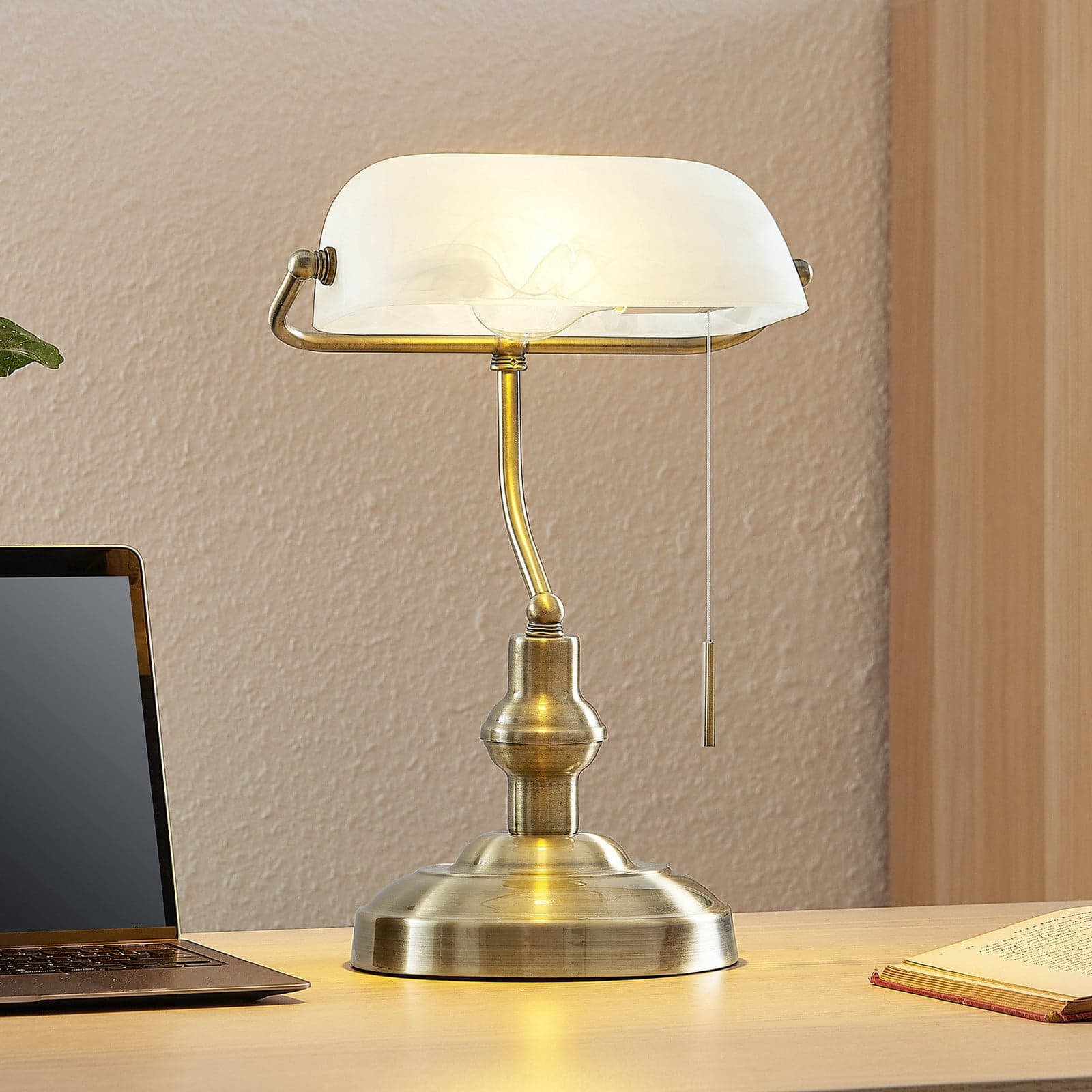 Profina Bordlampe Bronze - Lindby - Stue - Antikk - Metall - Med en lyskilde