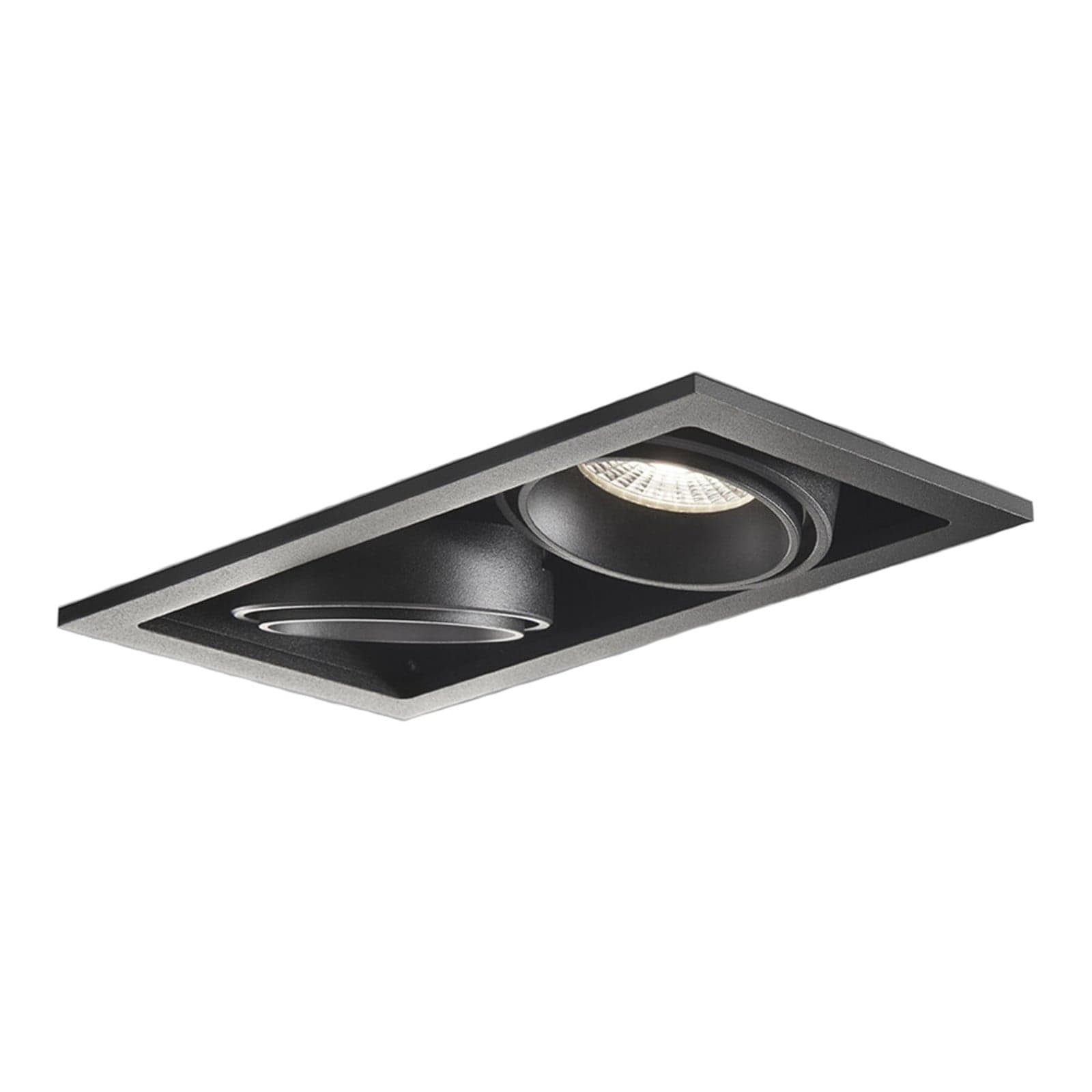 Ghost 2 innfelte spotlights 12,6 W 2700/3000 K Sort - LIGHT-POINT - Stue - Metall