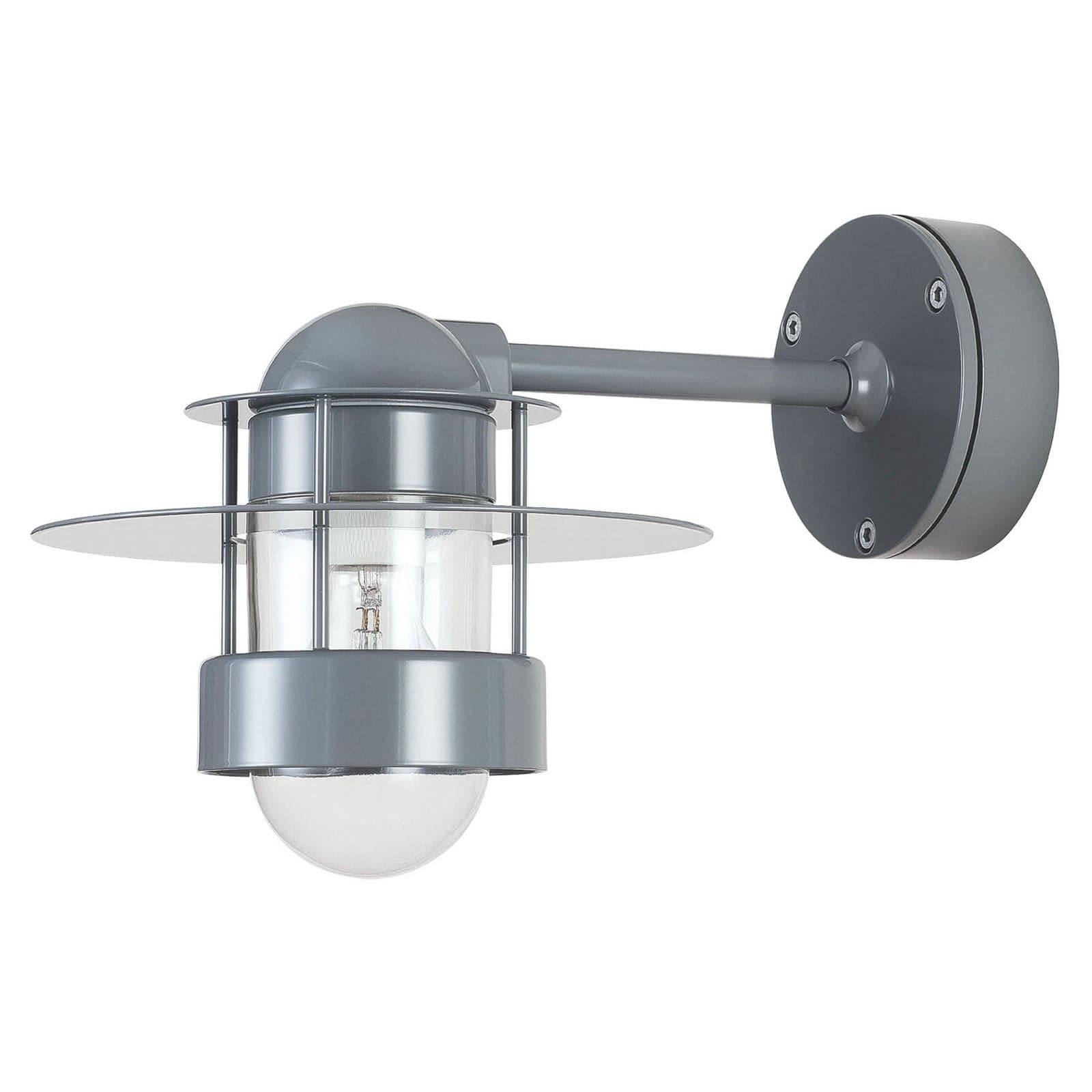 Albertslund Vegglampe Grå Kort E27 - Louis Poulsen - Design - Metall - Med en lyskilde