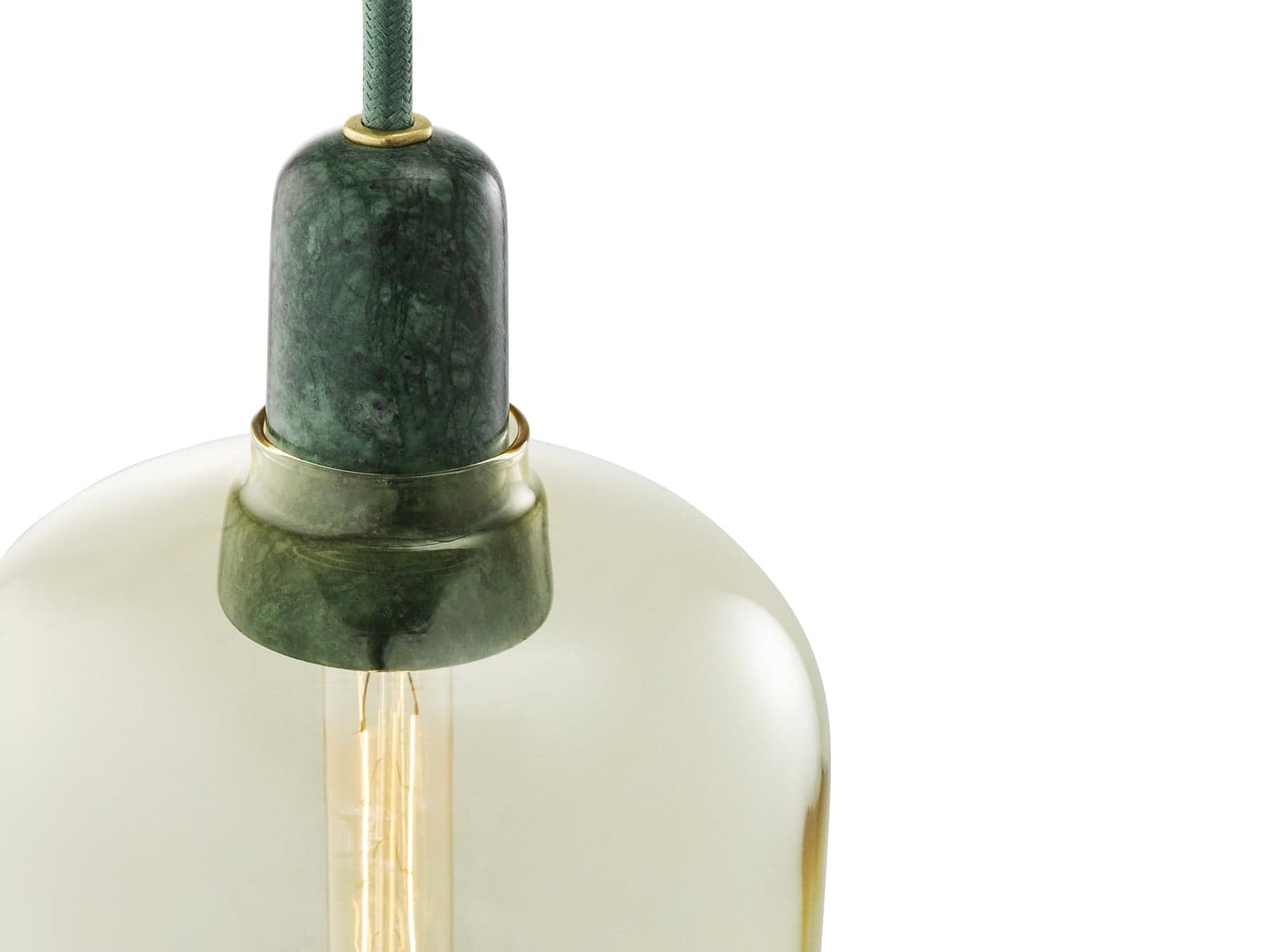 Amp Pendel Small Guld/Grønn - Normann Copenhagen - Stue - Glass