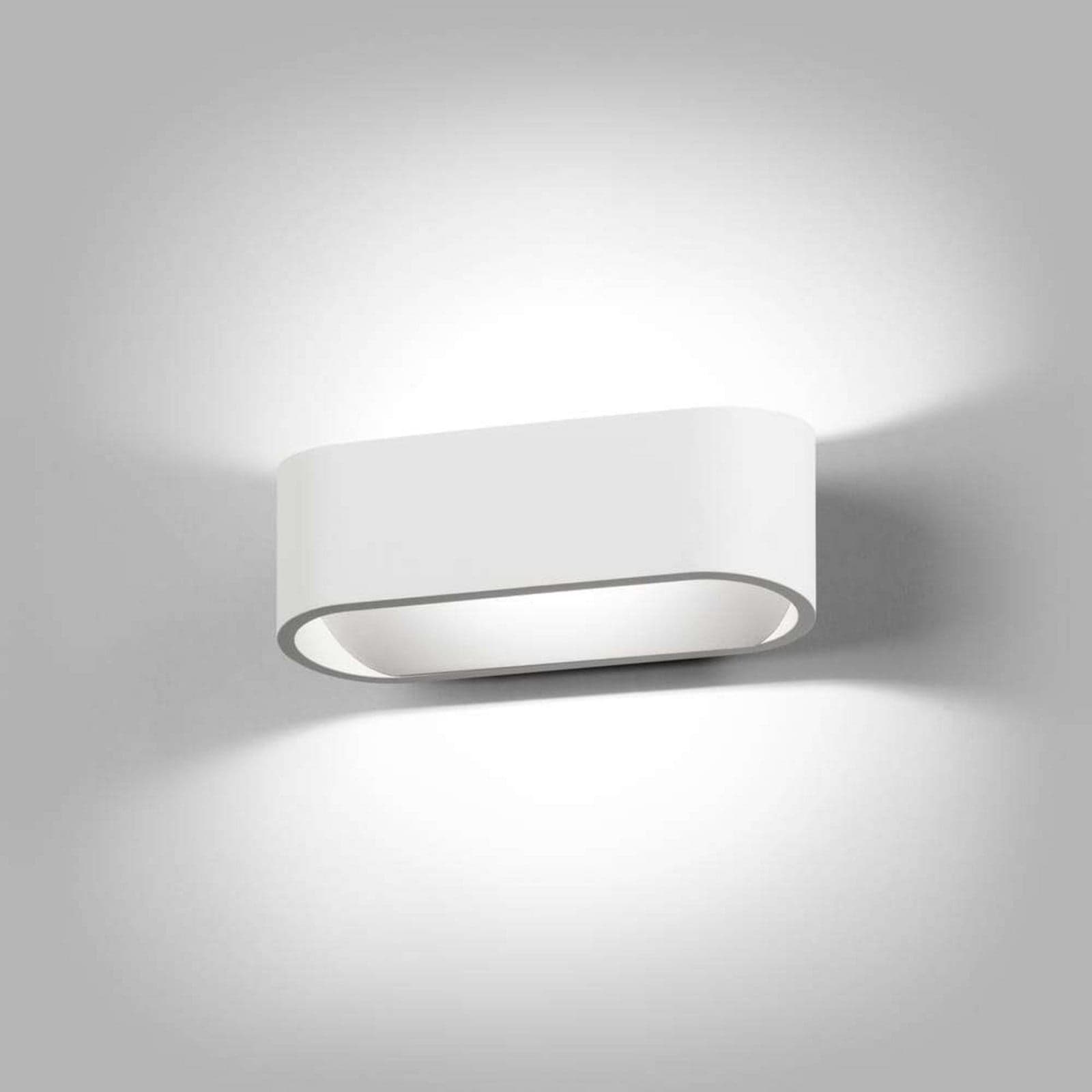 Aura W1 vegglampe, hvit, 2700 K/3000 K – LIGHT-POINT - Stue - Aluminium