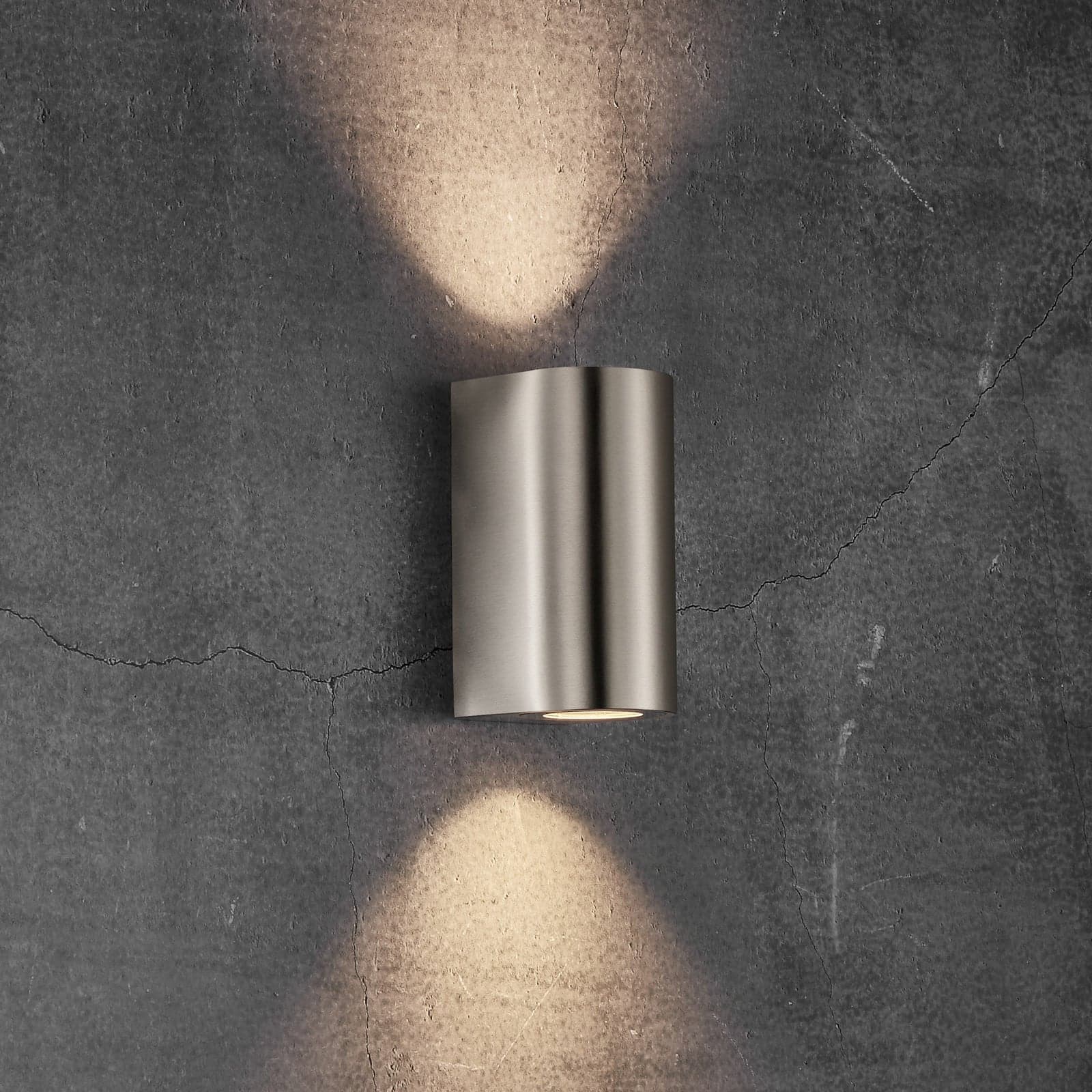 Canto Maxi 2 vegglampe i stål, GU10, 17 cm, IP44 – Nordlux - Moderne - Metall - Med flere lyskilder