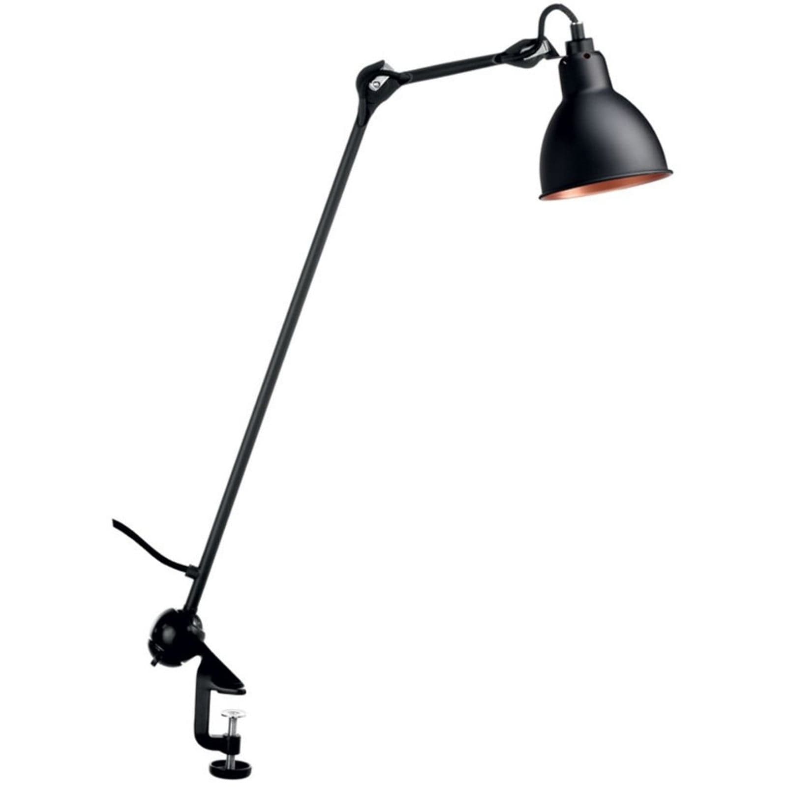 201 Bordlampe Svart/Svart/Kobber - Lampe Gras DCW - Arbeidsrom / kontor - Metall