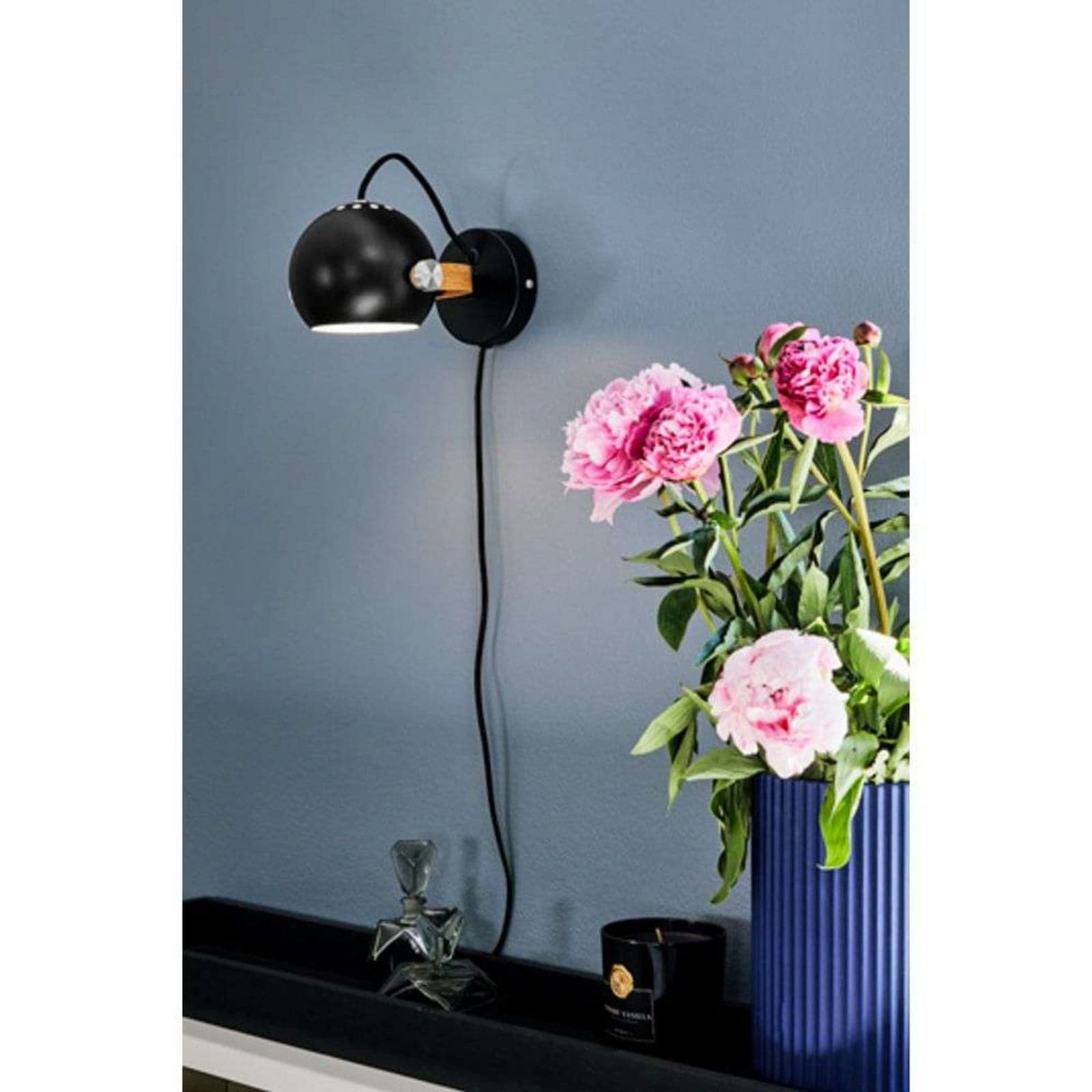D.C Vegglampe Ø12 White/Oak - Halo Design - Soverom - Glass