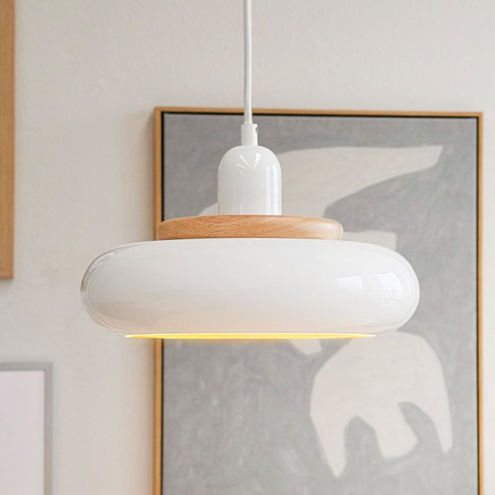 Planet Mini hengelampe, hvit, metall, Ø 27 cm – Dyberg Larsen - Spisestue - Design - Med en lyskilde