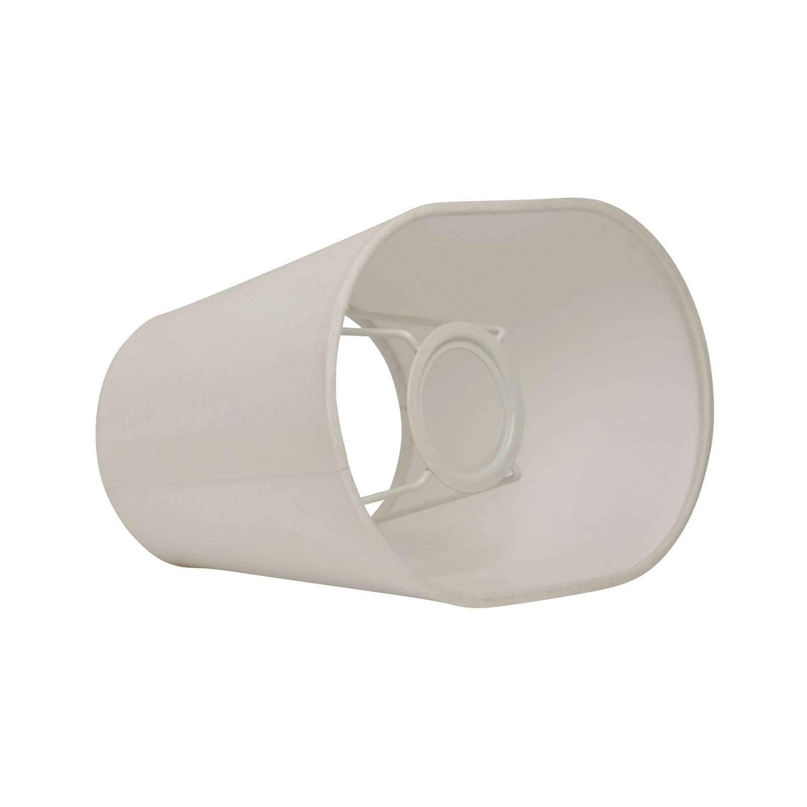Basic oval lampeskjerm, hvit, lengde 20 cm – Watt & Veke - Design - Stoff / Tekstil