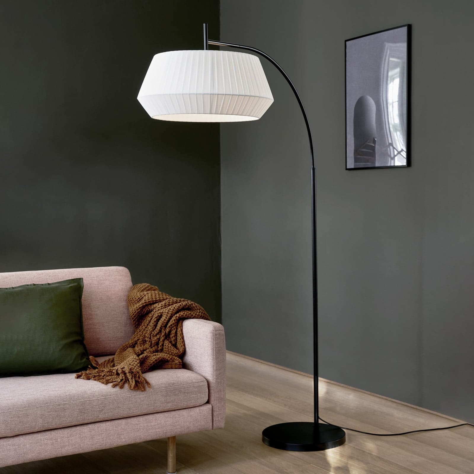 Dicte Gulvlampe White - Nordlux - Stue - Skandinavisk - Stoff / Tekstil - Med en lyskilde