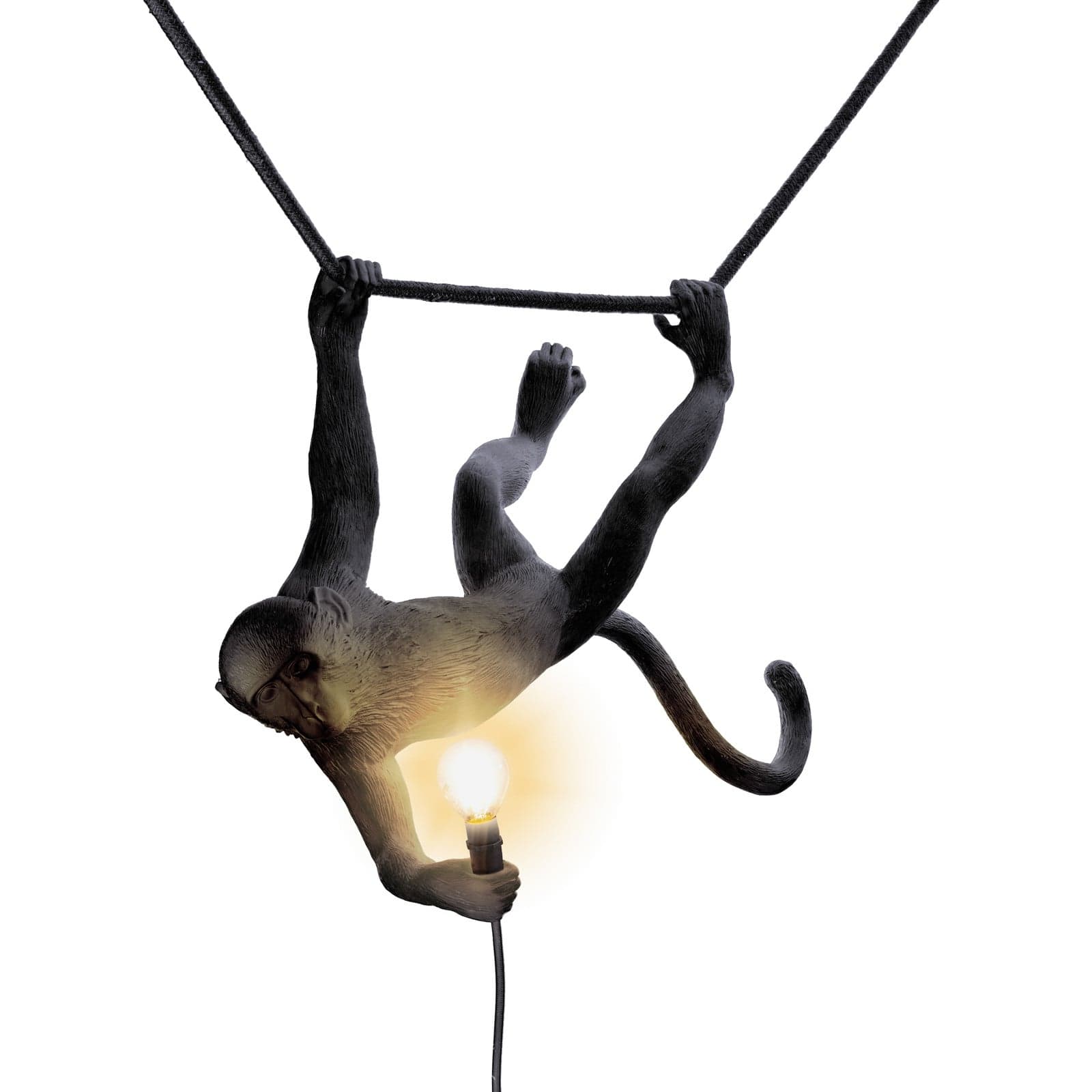 Monkey Swing Utendørs Pendel Svart - Seletti Monkey Lamp - Design - Plast