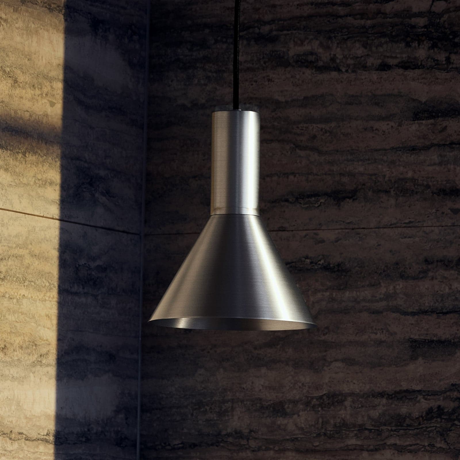 Lyss pendellampe aluminiumsfarget - FRANDSEN - Stue - Design - Med en lyskilde