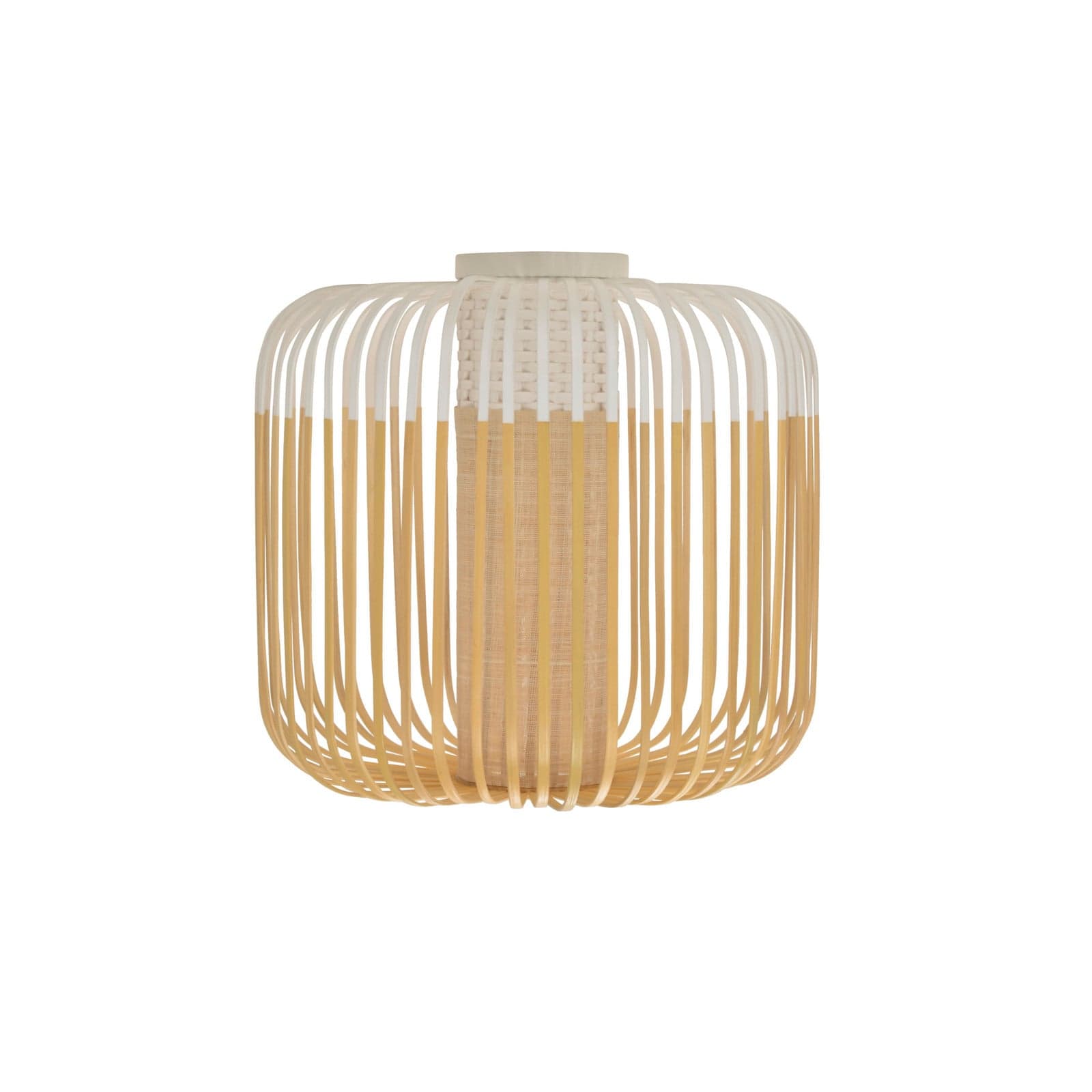 Bamboo M taklampe, hvit, Ø 45 cm, E27 - Forestier - Stue - Design - Bambus - Med en lyskilde