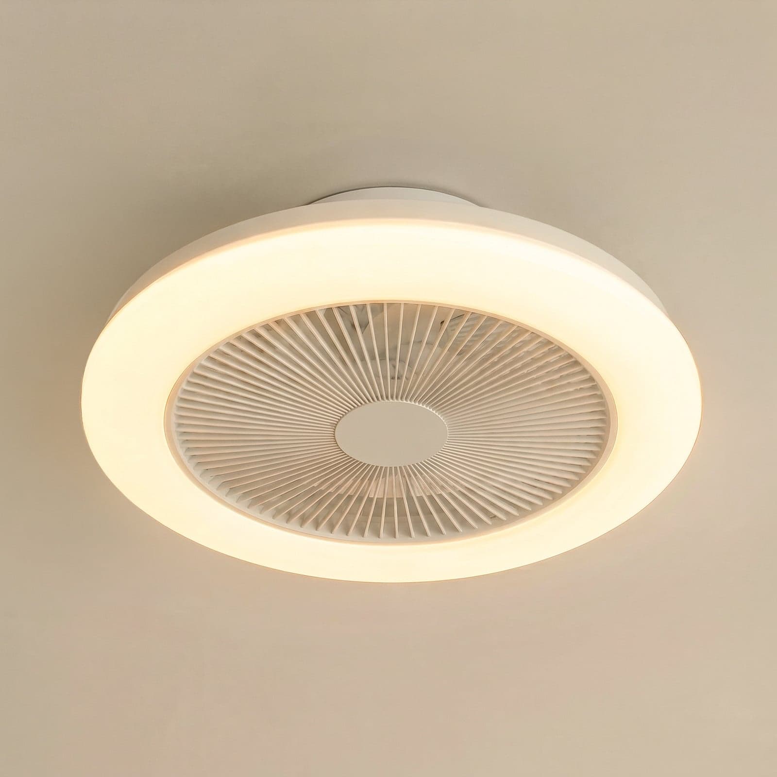 Vedin LED-takvifte, Ø 45 cm, RGBW, dimbar, hvit, DC – Lindby - Stue - Moderne - Plast - Rund