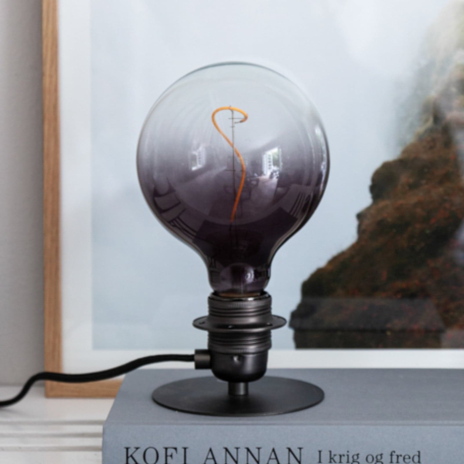 COMBI bordlampe, gunmetal, Ø 11 cm metall E27 – Halo Design - Stue - Antikk - Med en lyskilde