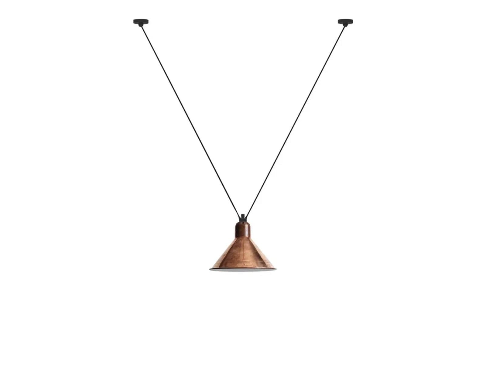 323 XL Pendel Conical Raw Copper/White - Lampe Gras - Stue - Metall