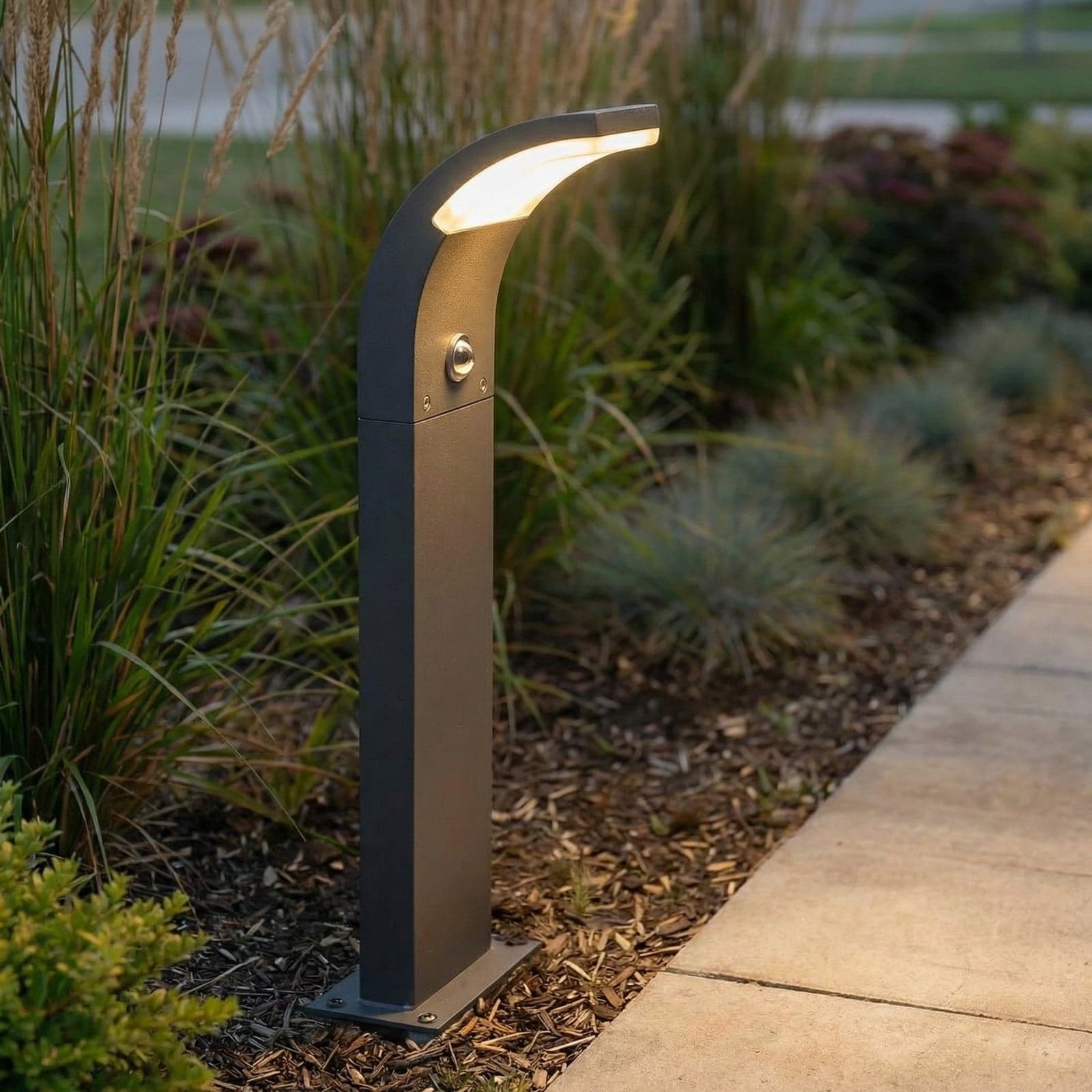Timm Utendørs Hage Lampe w/Sensor Graphite - Lucande - Terrasse - Moderne - Aluminium - Med en lyskilde