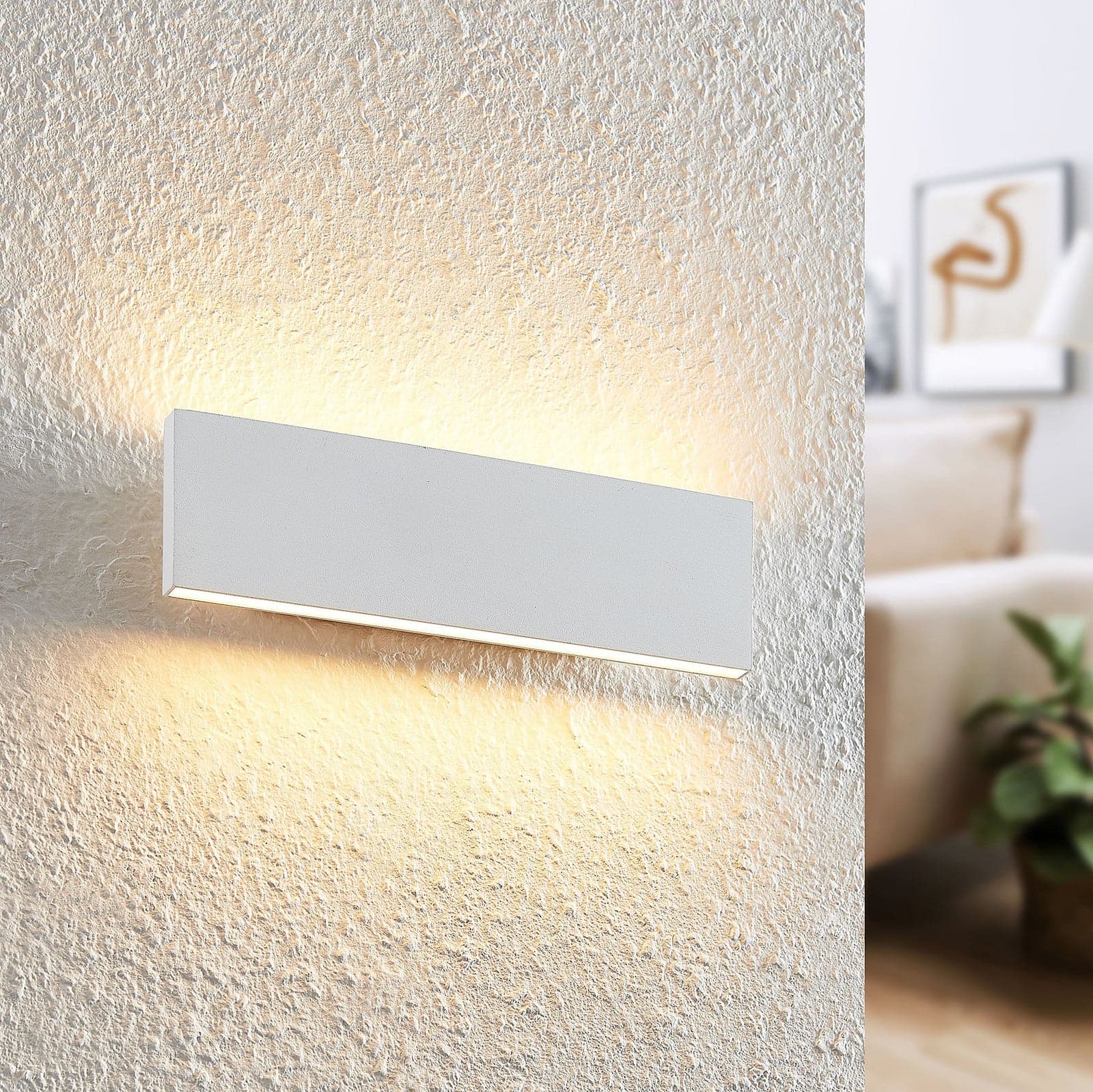 Ignazia LED Vegglampe L28 White - Lindby - Stue - Moderne - Metall - Kantet