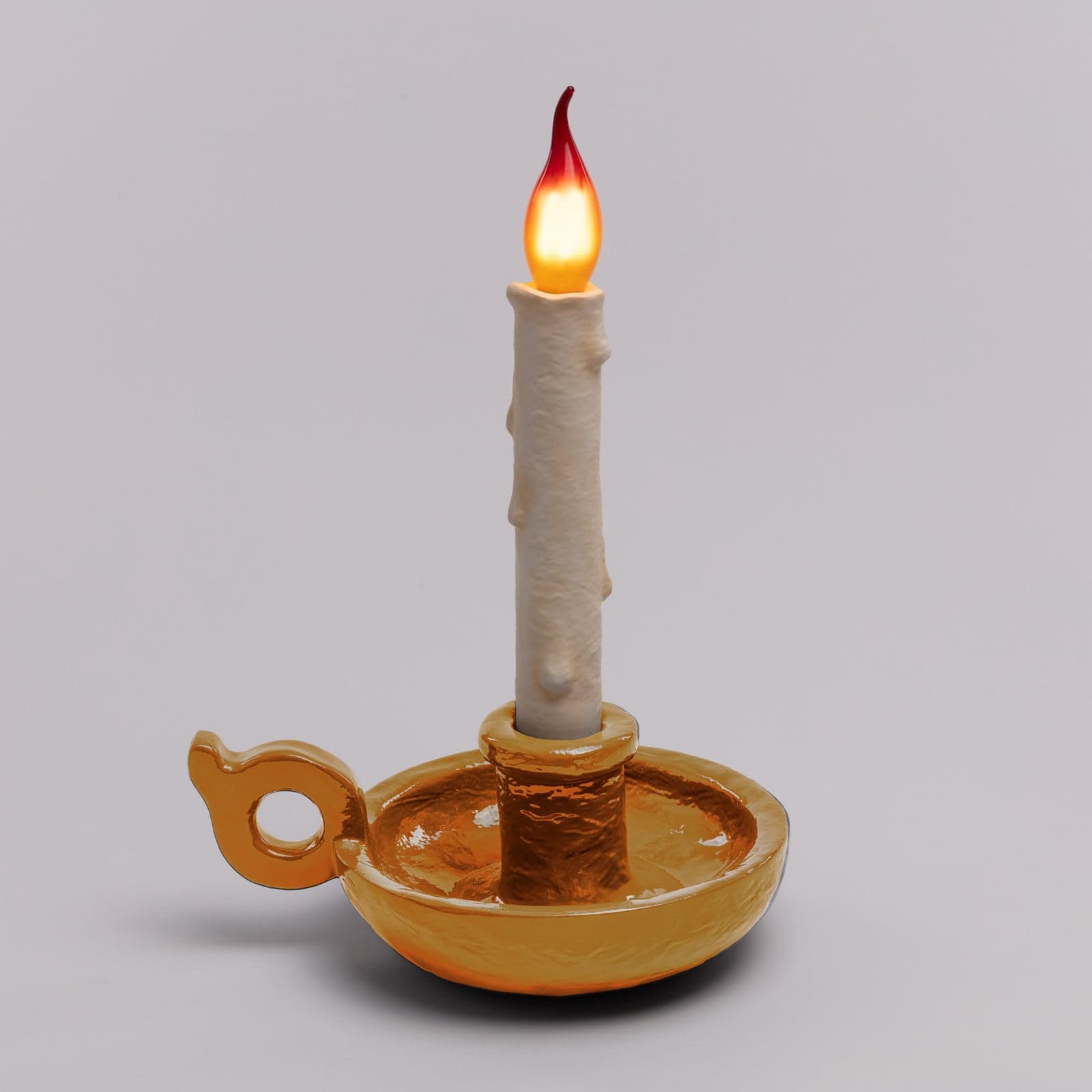 Bugia Blow ToGo bordlampe, gull – SELETTI Grimm Bugia - Stue - Design - Plast