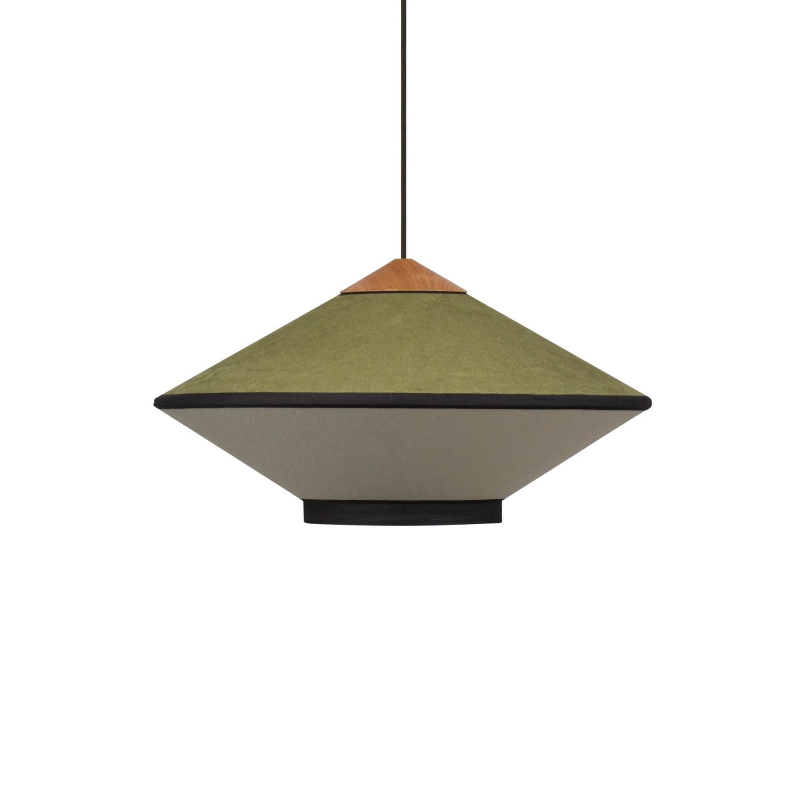 Cymbal S hengelampe, evergreen, Ø 50 cm - Forestier - Spisestue - Design - Stoff / Tekstil - Med en lyskilde