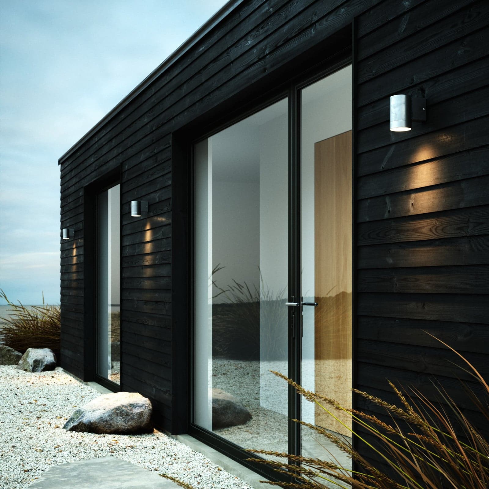 Tin Maxi Utendørs Vegglampe Galvanized Steel- Nordlux - Moderne - Metall - Med en lyskilde