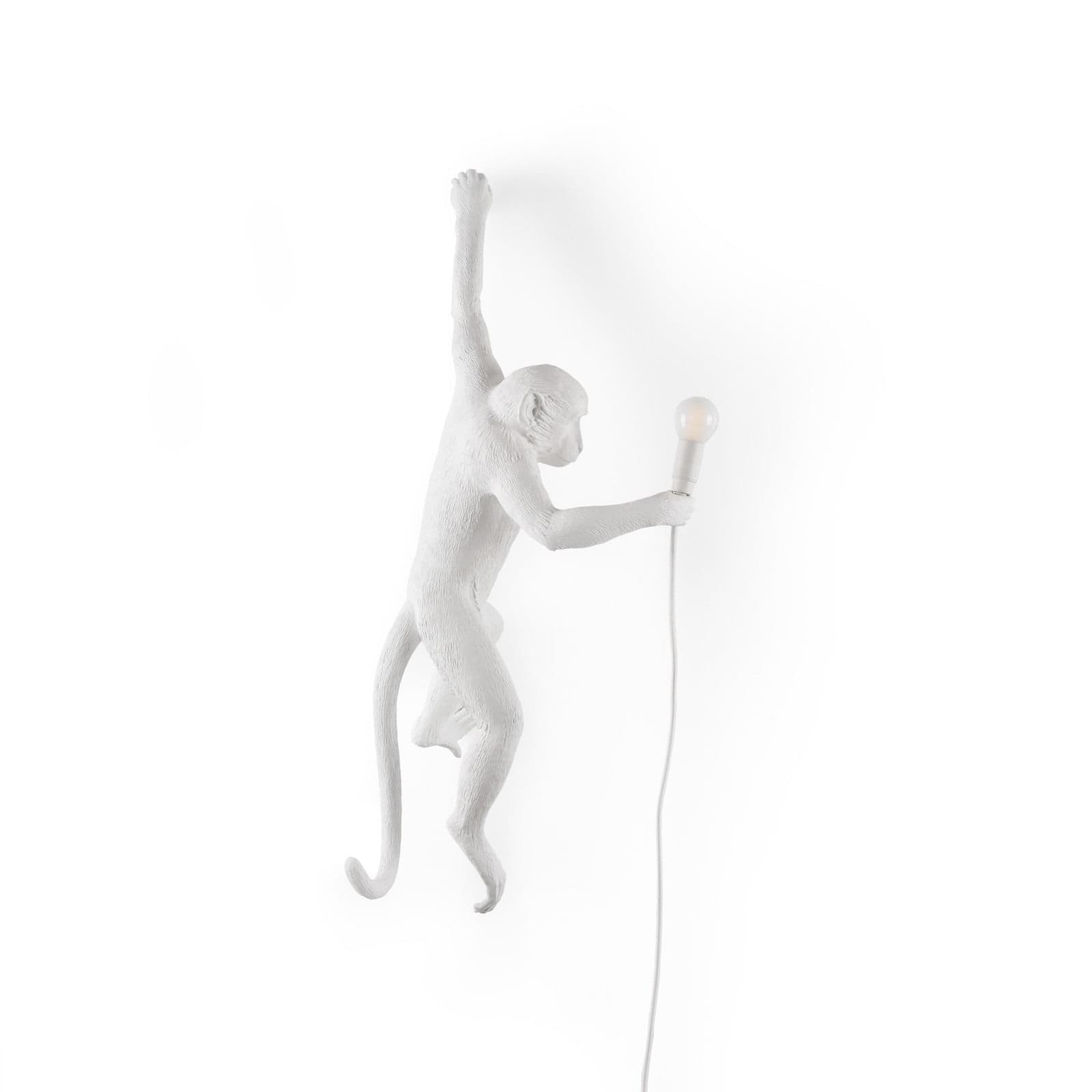Monkey Hanging Vegglampe Left Hvit - Seletti Monkey Lamp - Stue - Design - Plast