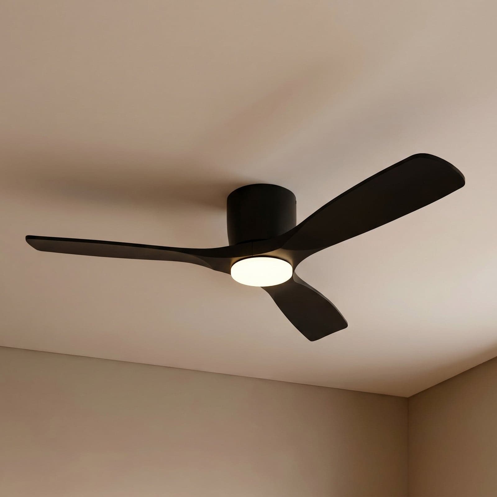 Moneno Smart LED-takvifte, svart, DC, Tuya – Lucande - Stue - Moderne - Metall