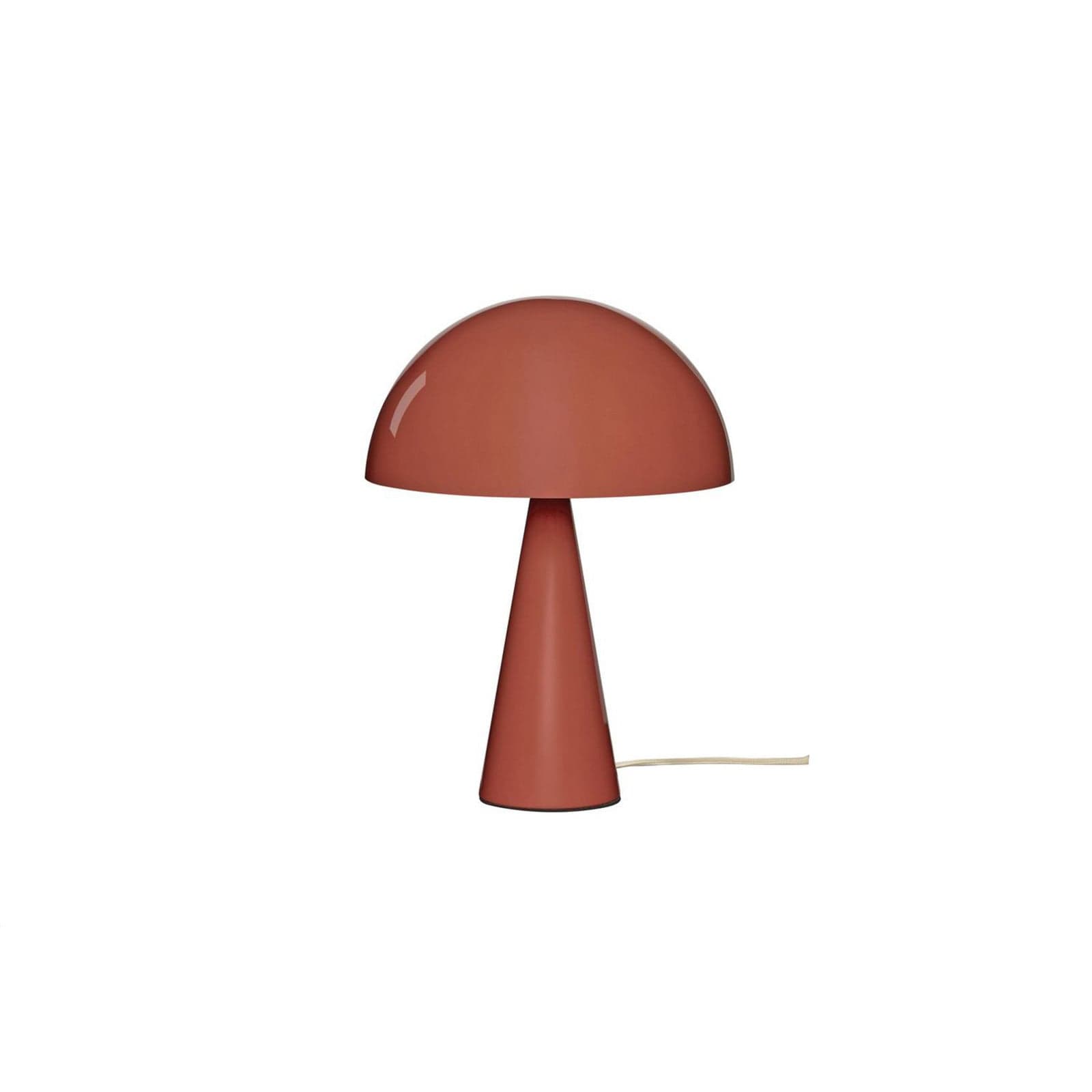 Mush Mini bordlampe, rød, metall, høyde 34 cm - HÜBSCH - Stue - Moderne - Med en lyskilde