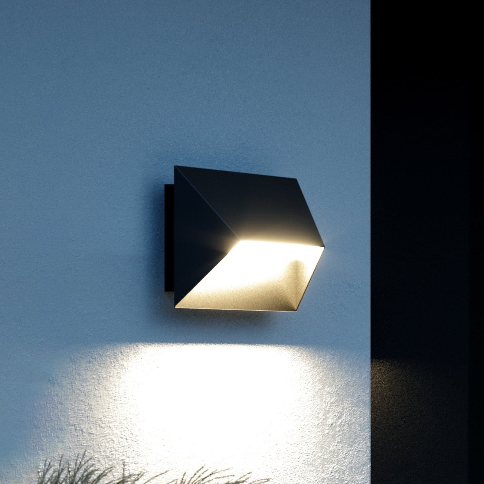 Pontio 27 Utendørs Vegglampe Black - Nordlux - Moderne - Metall - Kantet
