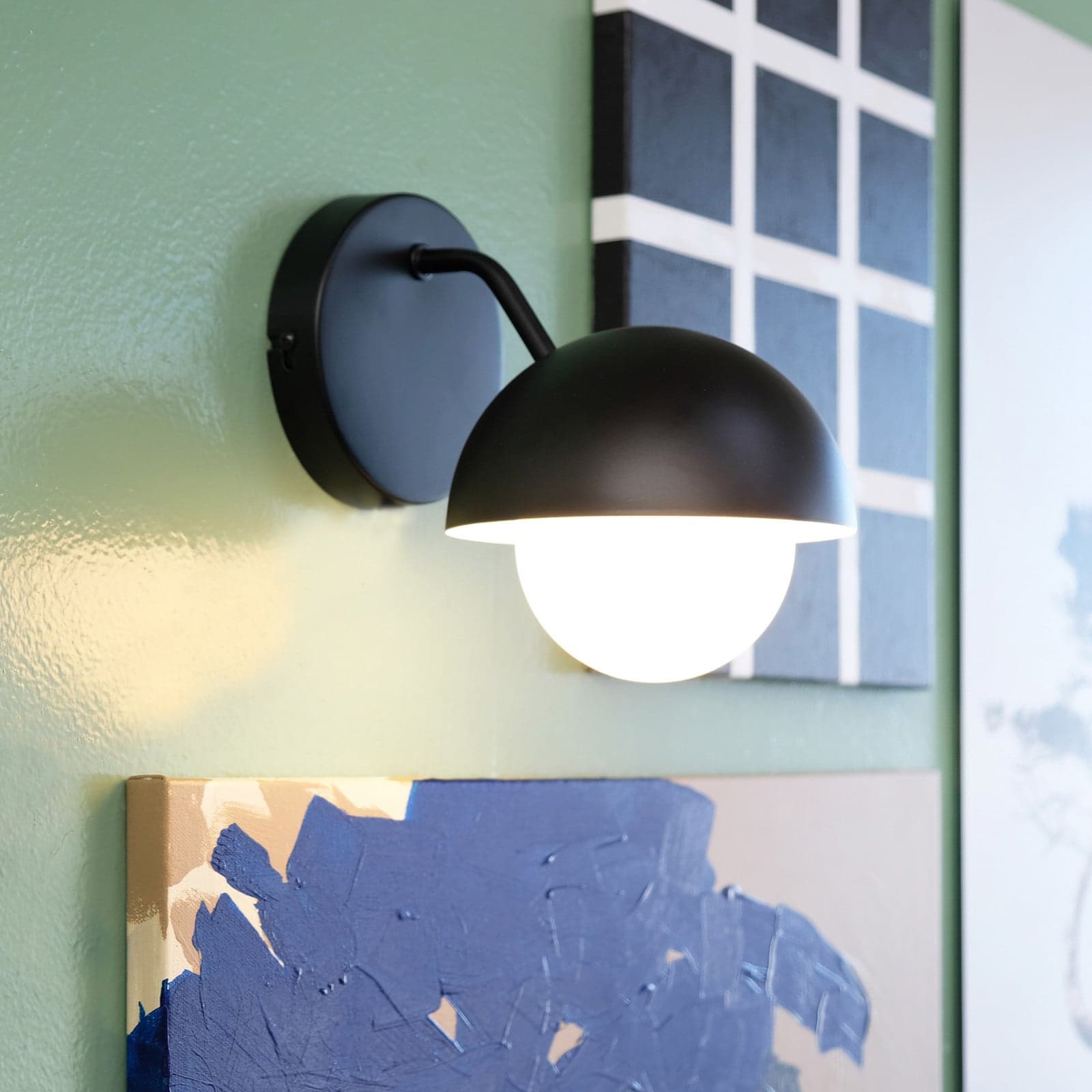 Rose vegglampe Matt Black - Dyberg Larsen - Stue - Design - Metall - Med en lyskilde