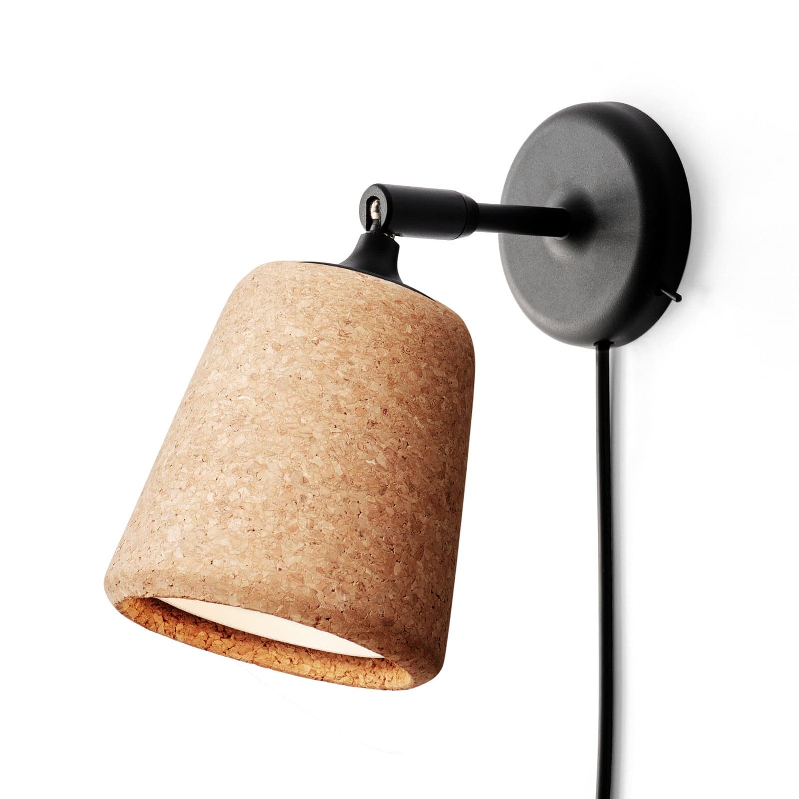 Material Vegglampe Natural Cork - New Works Material The Originals - Stue - Design - Med en lyskilde