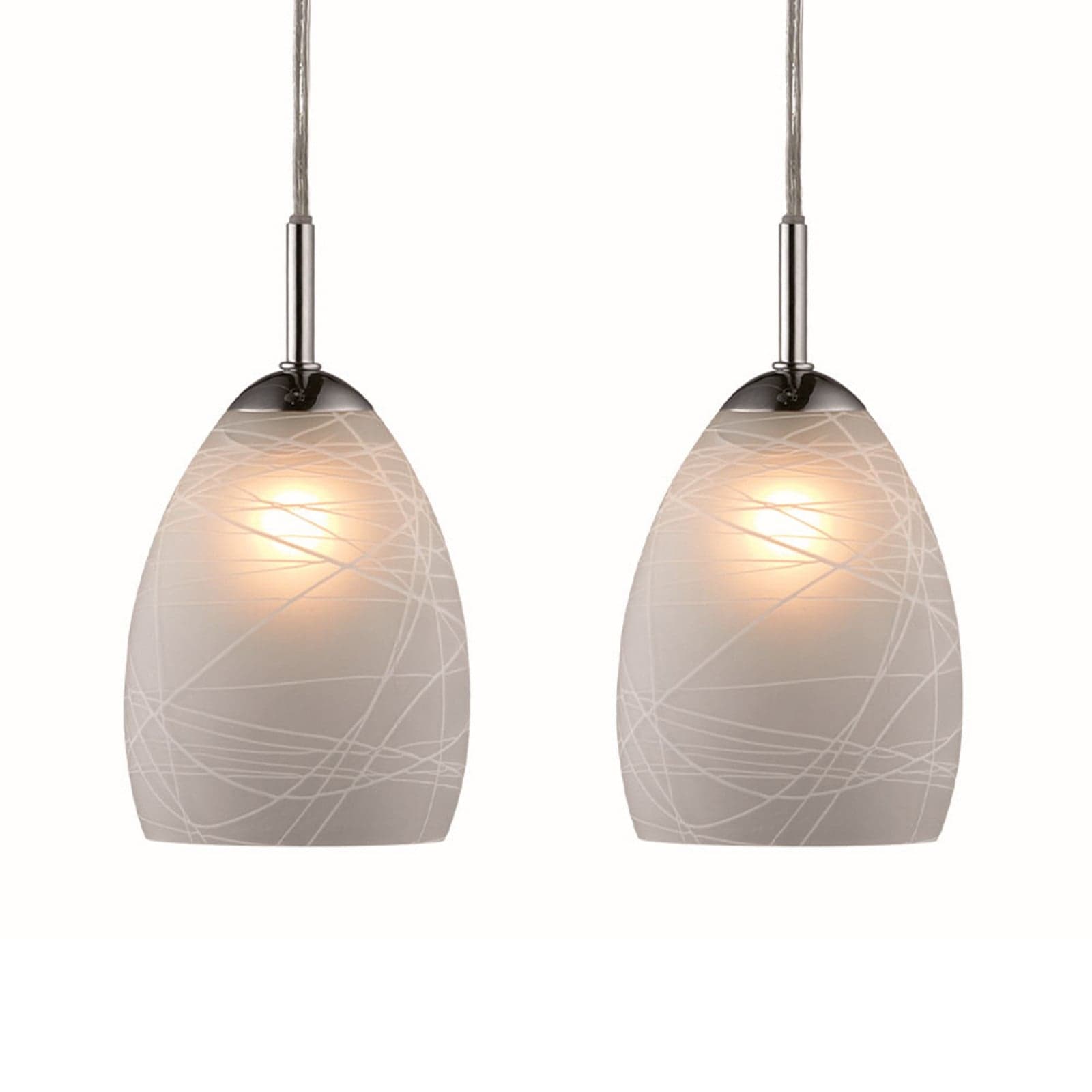 WINNER Hengelampe, matt glass, Ø 12 cm, 2 lyskilder - Halo Design - Stue - Med flere lyskilder