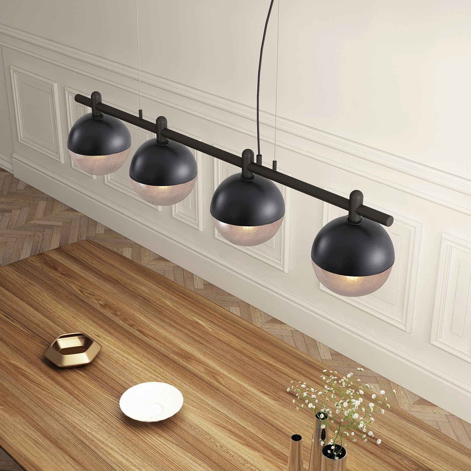 Dustian 4 Pendel - Lucande - Kjøkken - Design - Glass - Kule