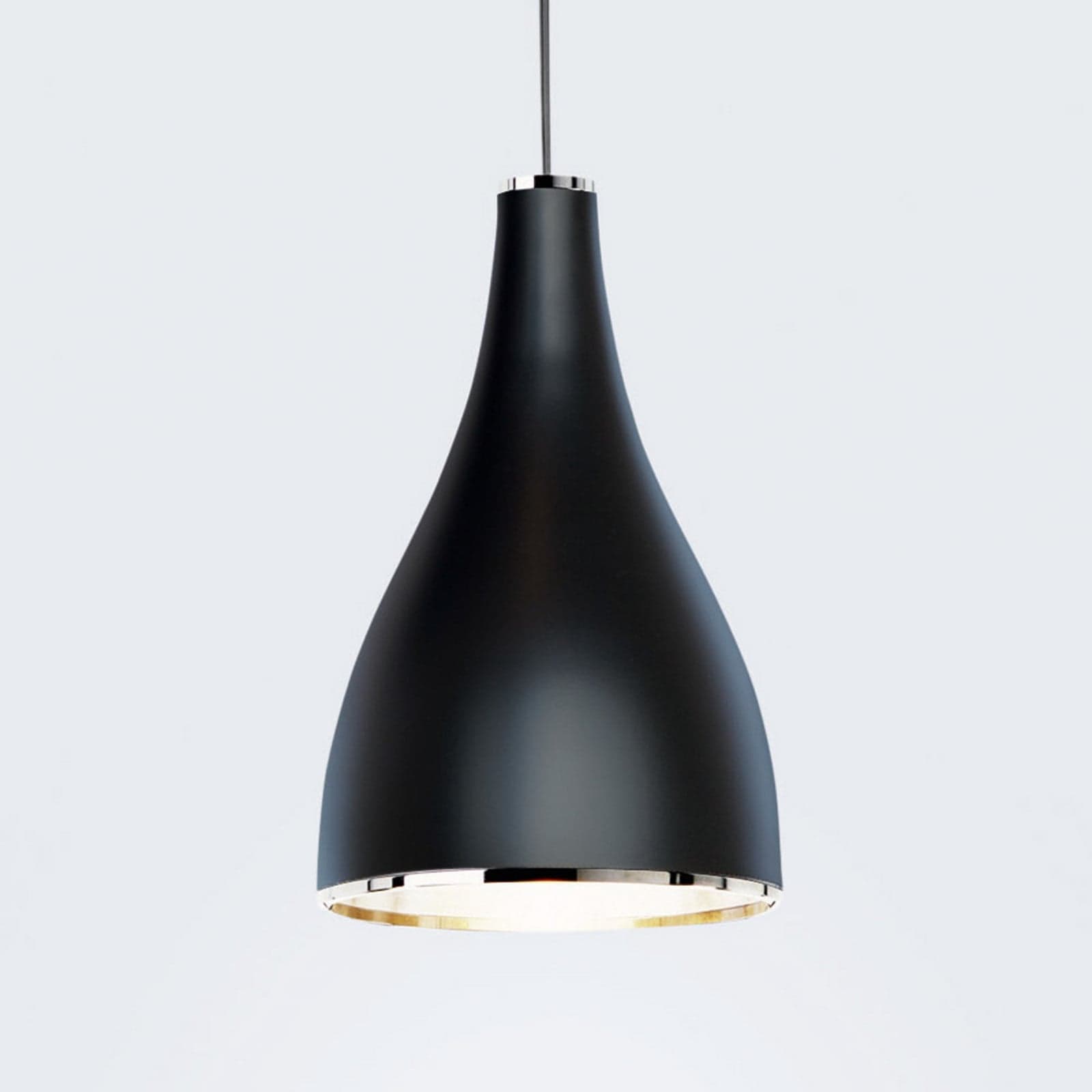 One Eighty S hengelampe, Ø 11,5 cm, svart - Serien.lighting One Eighty Suspension Adjustab Serien Lighting - Stue - Design - Metall - Med en lyskilde