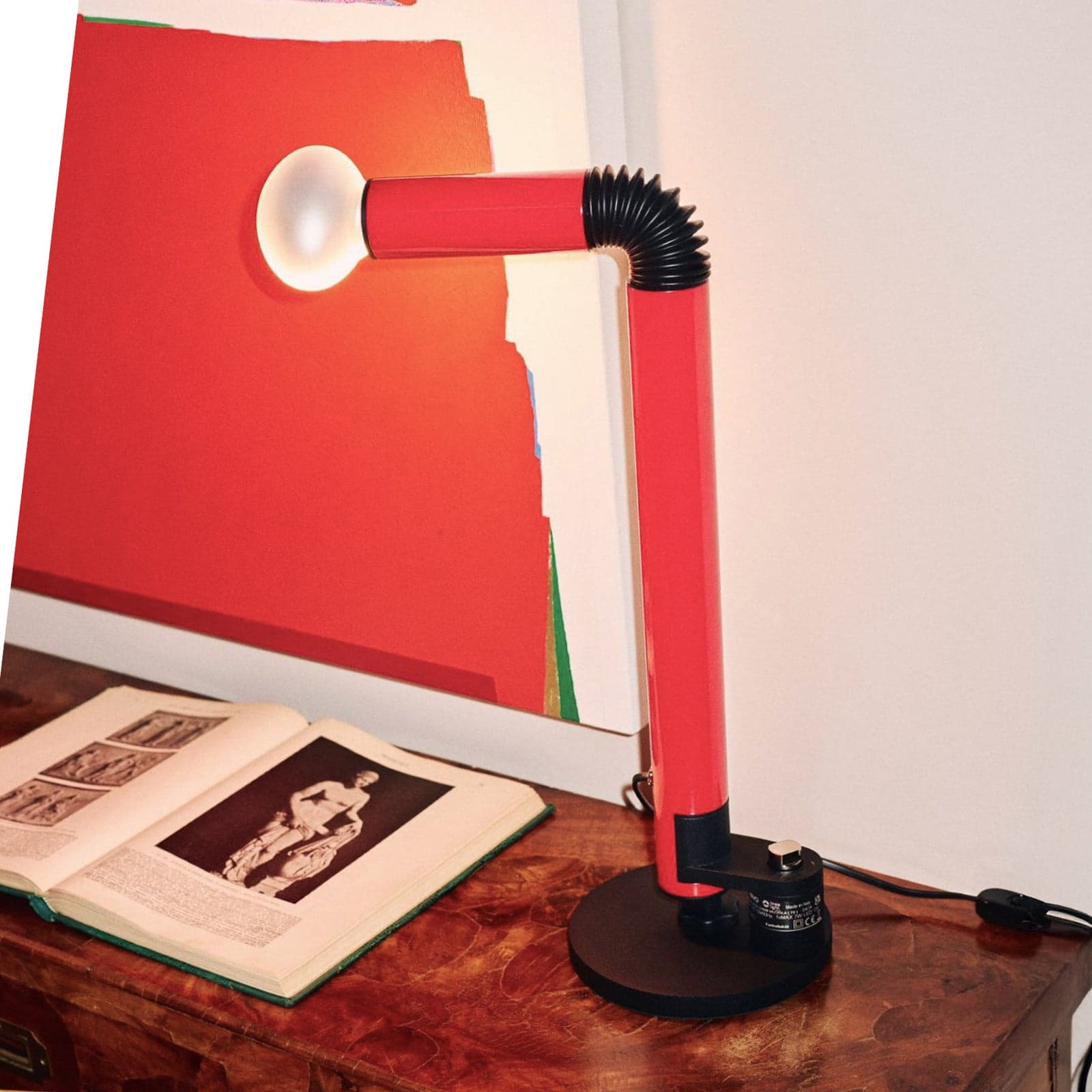 Periscopio bordlampe, rød, høyde 68 cm, metall - Stilnovo - Stue - Design