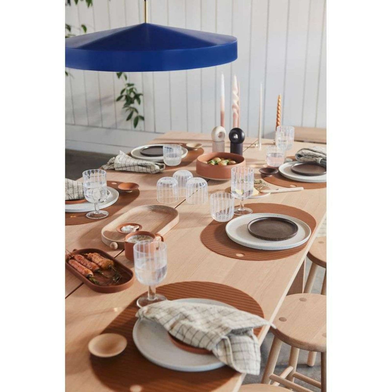 Hatto Pendel Large Optic Blue - OYOY Living Design Hat Large - Spisestue - Skandinavisk - Metall - Med en lyskilde