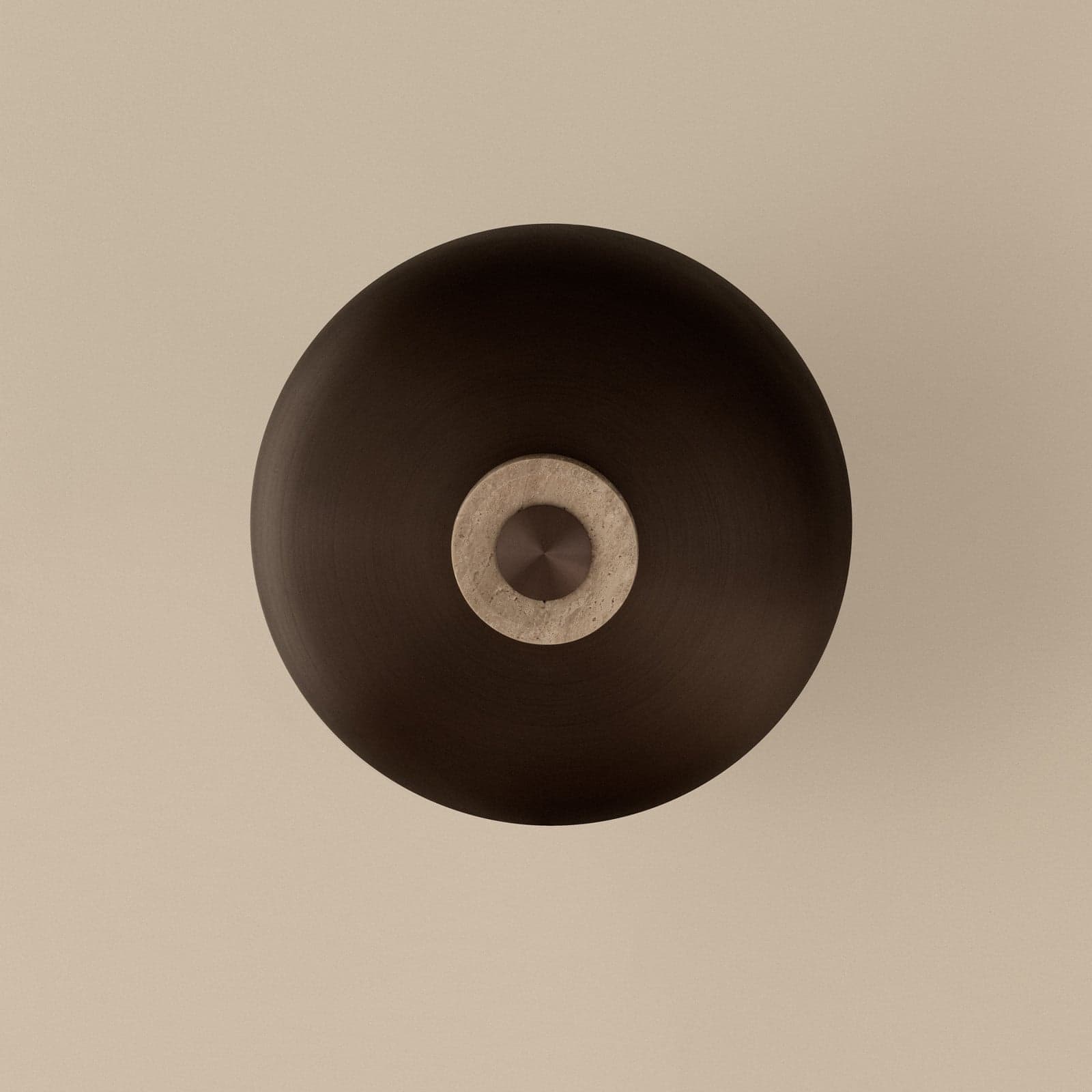 Reverse LED-vegglampe, bronse, Ø 24 cm - Audo Copenhagen - Stue - Design - Aluminium - Med en lyskilde
