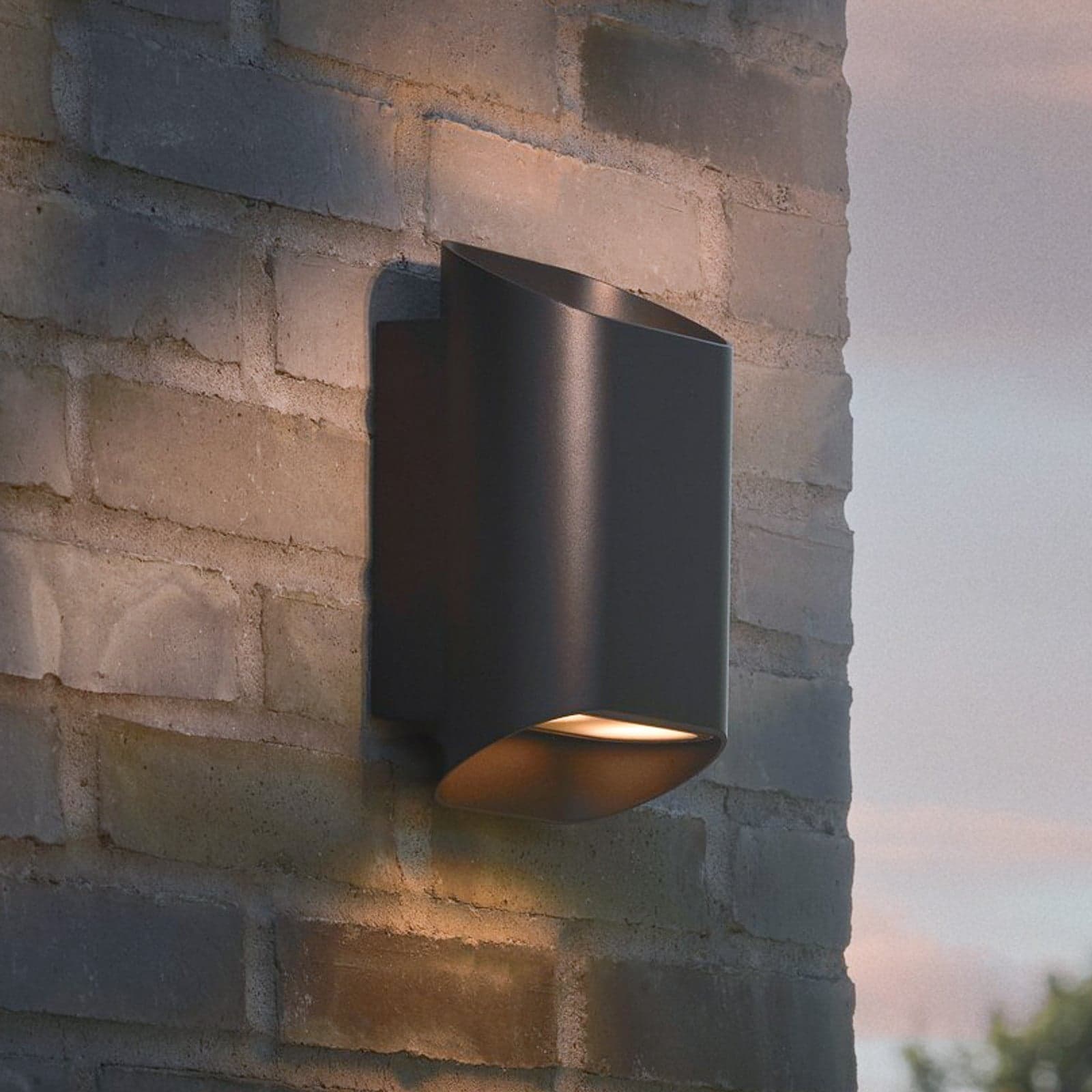 Nico 22 Round utendørs vegglampe, svart, metall – Nordlux - Balkong - Moderne - Med flere lyskilder
