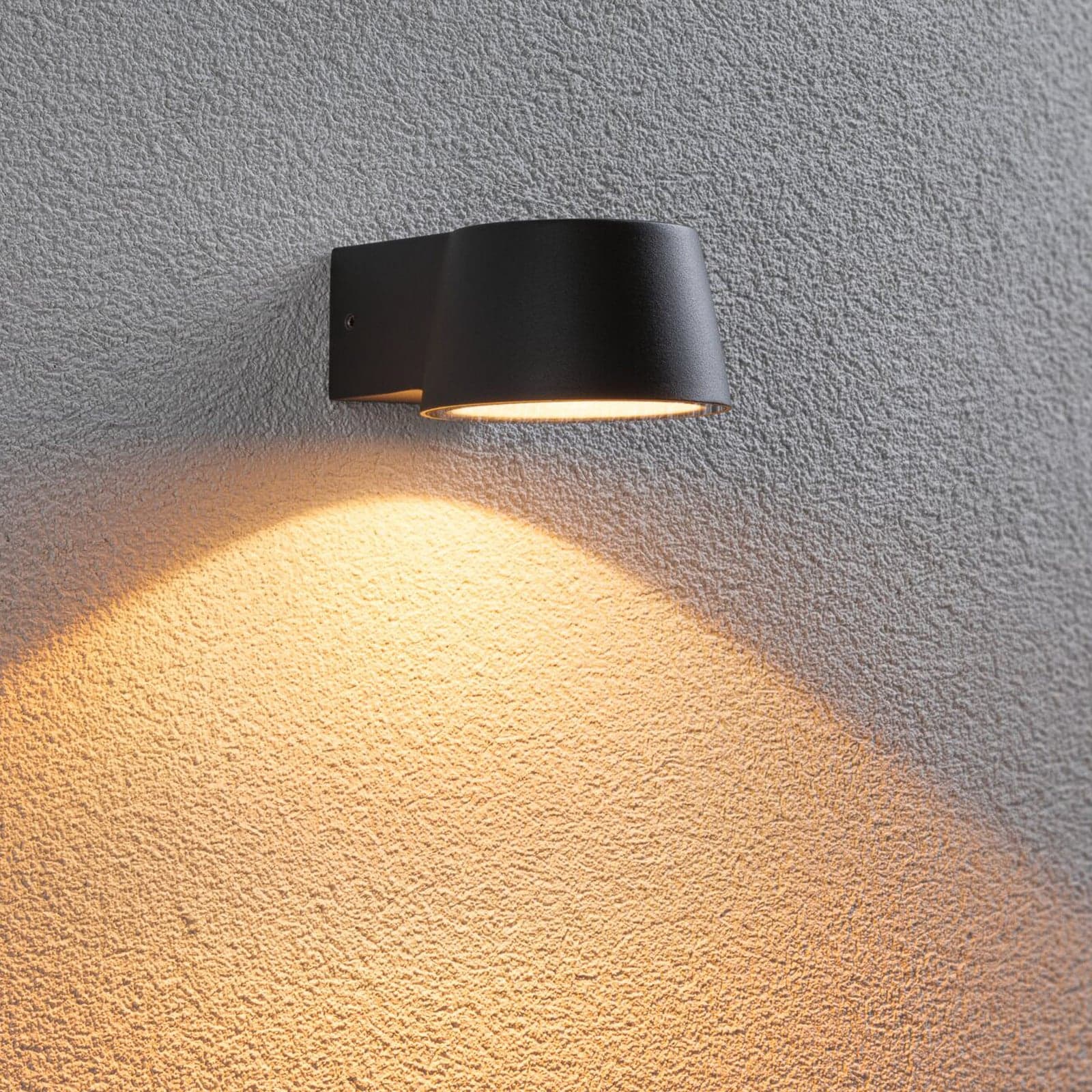 Capea utendørs LED-vegglampe, antrasitt, 10 cm, IP44 – Paulmann - Moderne - Metall - Med en lyskilde
