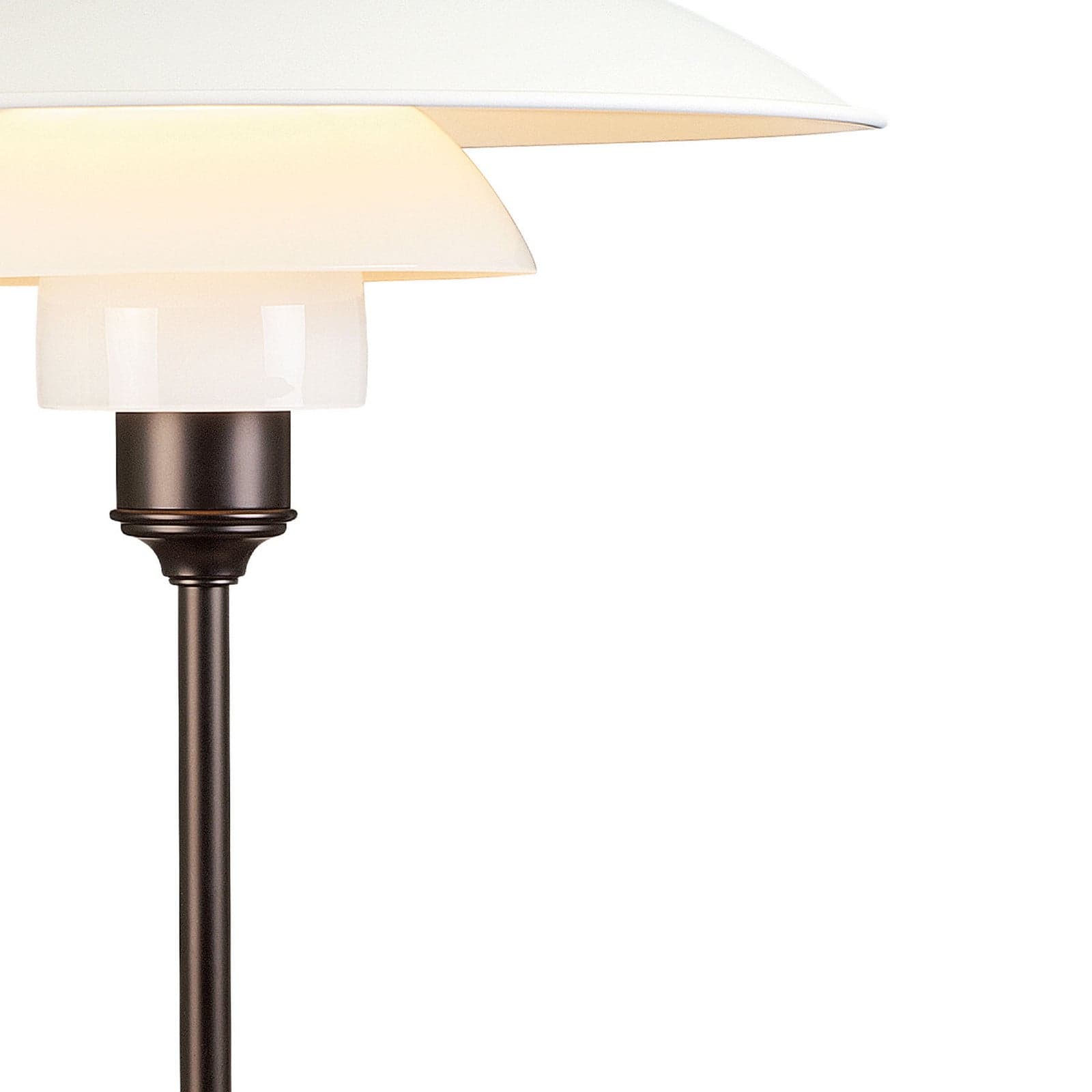 PH 3½-2½ bordlampe brun/hvit - Louis Poulsen PH 3 1/2-2 1/2 - Stue - Design - Metall - Med skjerm