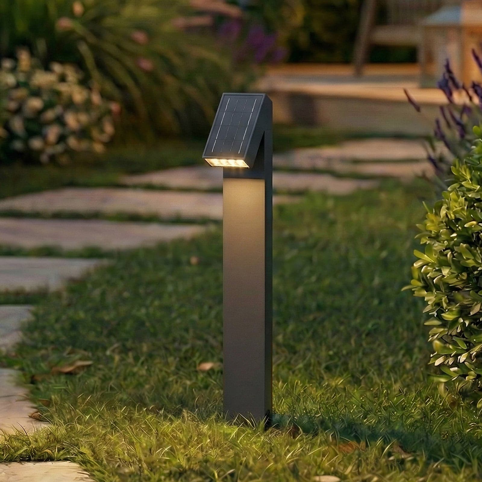 Lestor LED-solcellelampe, antrasitt, IP65, dimbar - PRIOS - Terrasse - Moderne - Aluminium - Kantet