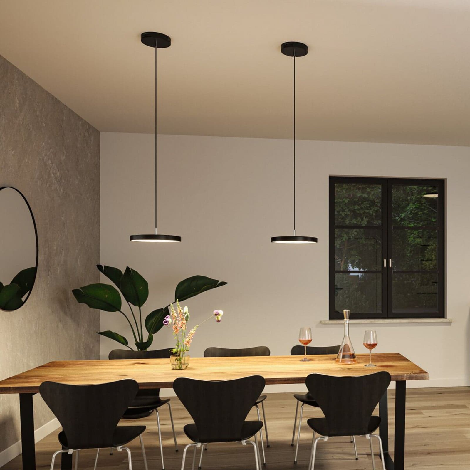 Hildor LED-pendellampe 3-trinns dimbar. Matt svart – Paulmann - Stue - Moderne - Metall - Med en lyskilde