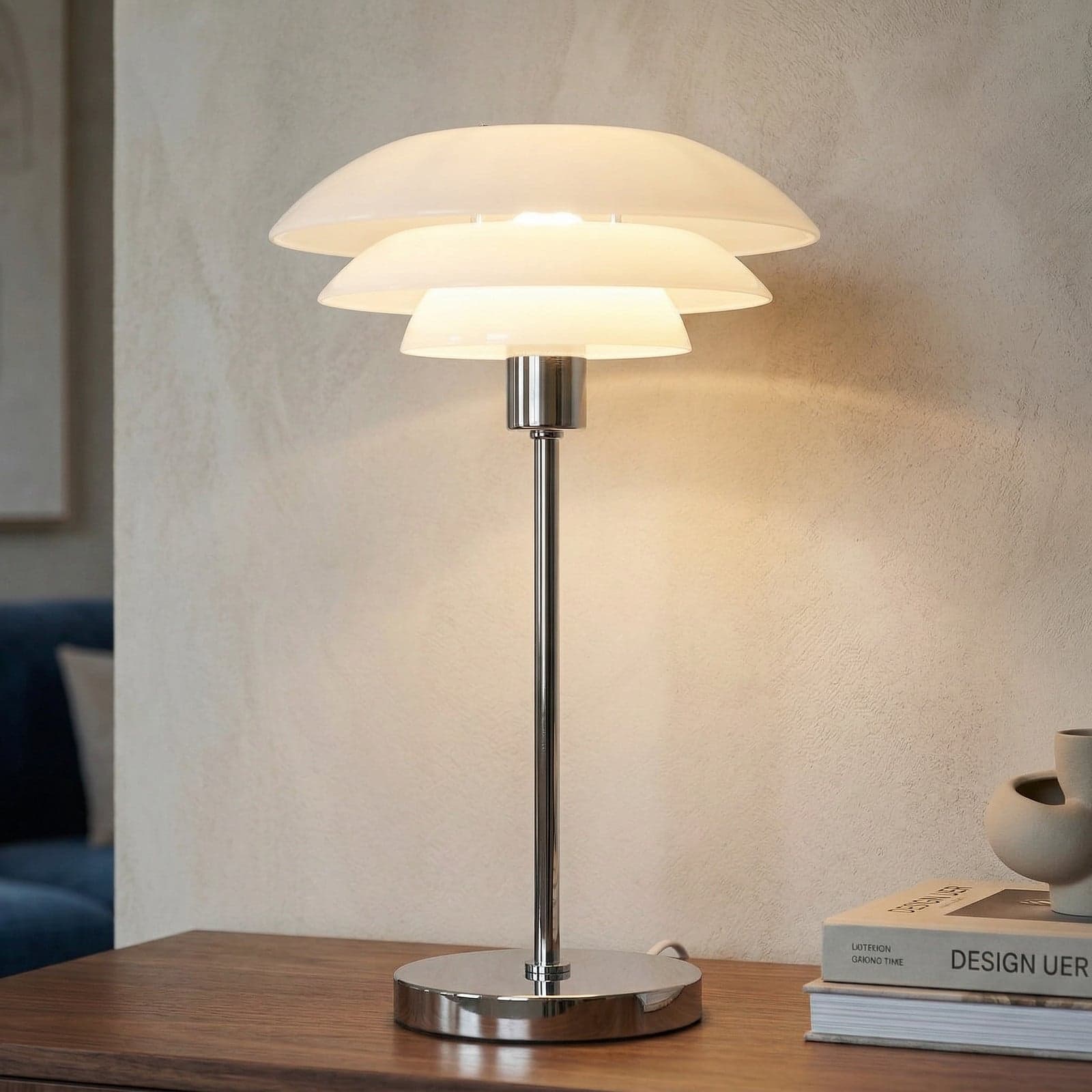 DL31 Opal Bordlampe - Dyberg Larsen - Stue - Skandinavisk - Glass - Med skjerm