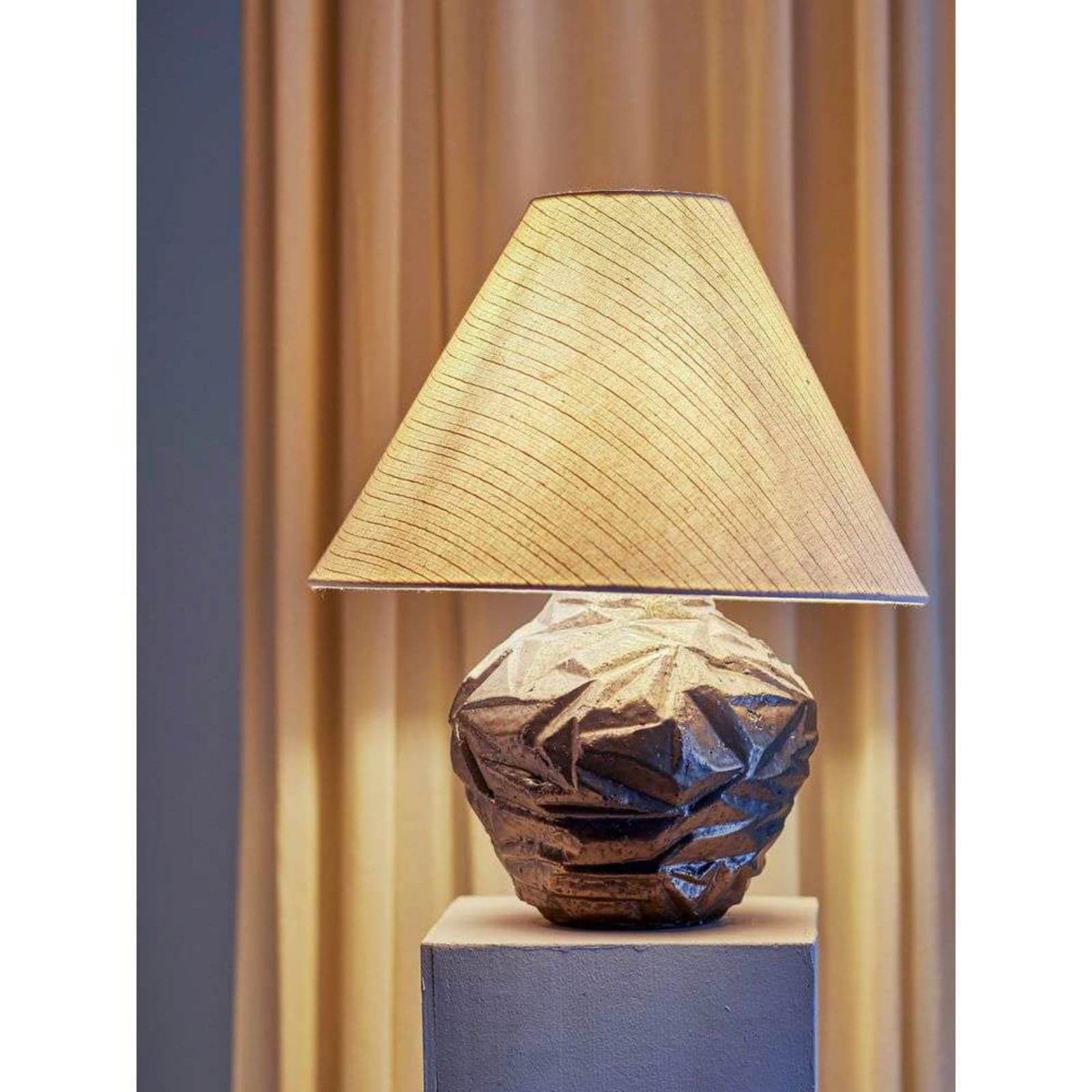 Carolla bordlampe Brown - Bloomingville - Stue - Stoff / Tekstil